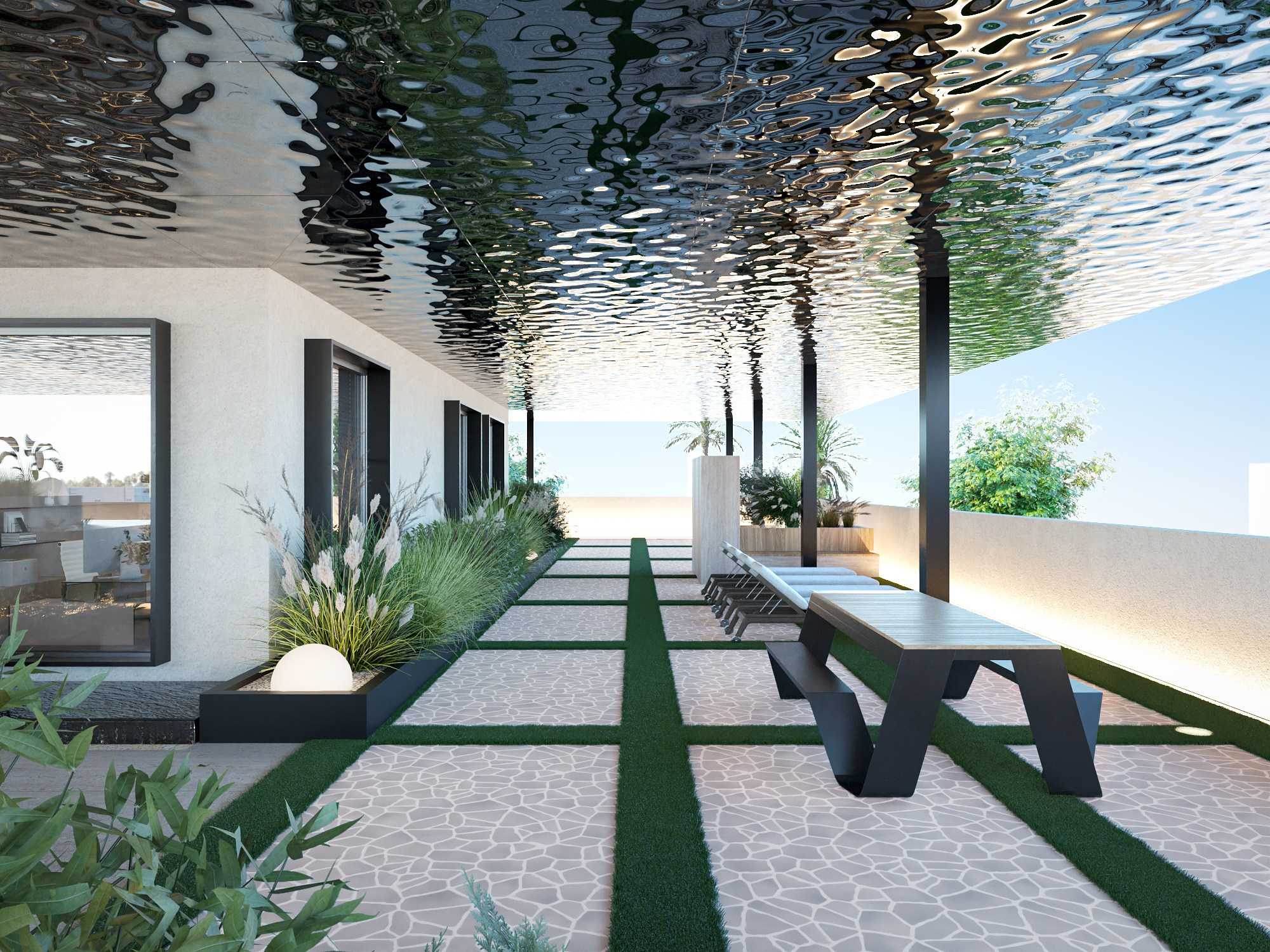 ROOF FLOOR MEDICAL CLINIC IN DUBAI. Interior Design & 3D Rendering | Alena Bulataya Design Buro