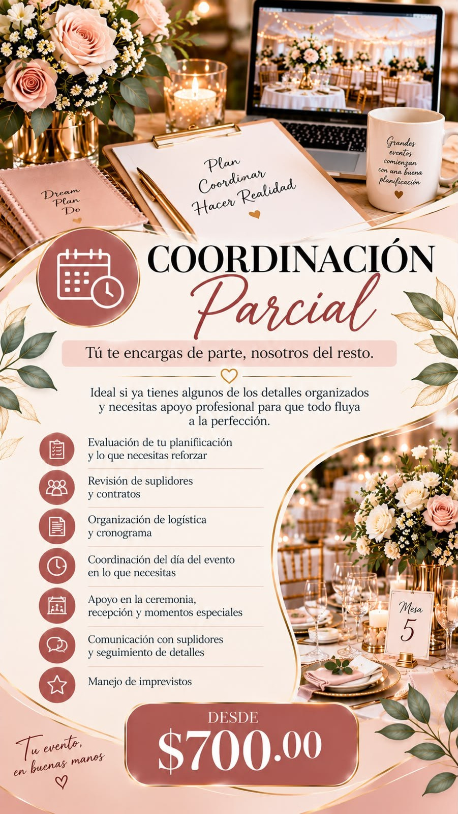 Servicios de Coordinación y Maestra de Ceremonias