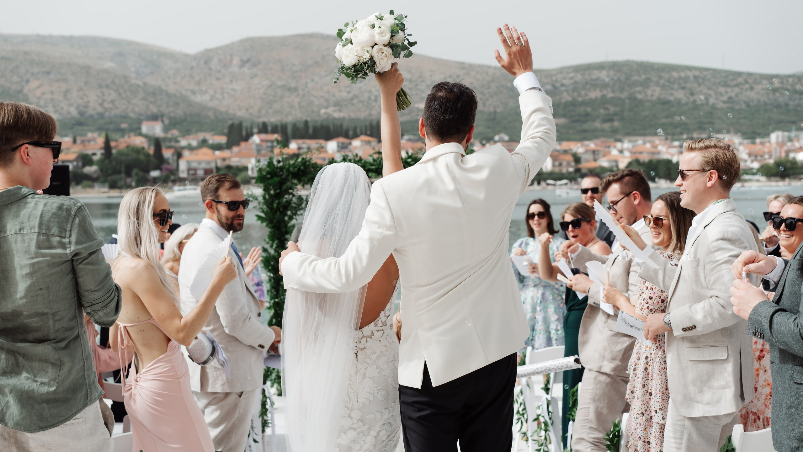 Beautiful wedding dress, wedding photo shoot in the studio
