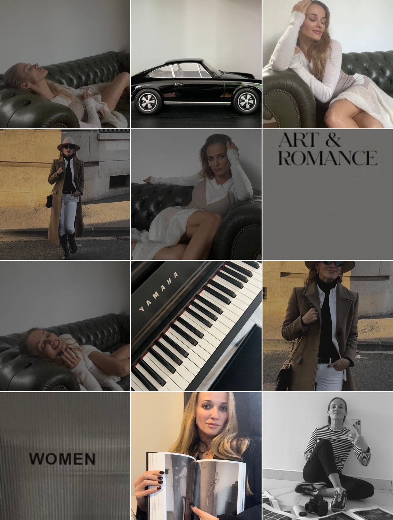 moodboard branding féminin, élégance, musique, lifestyle et inspiration visuelle