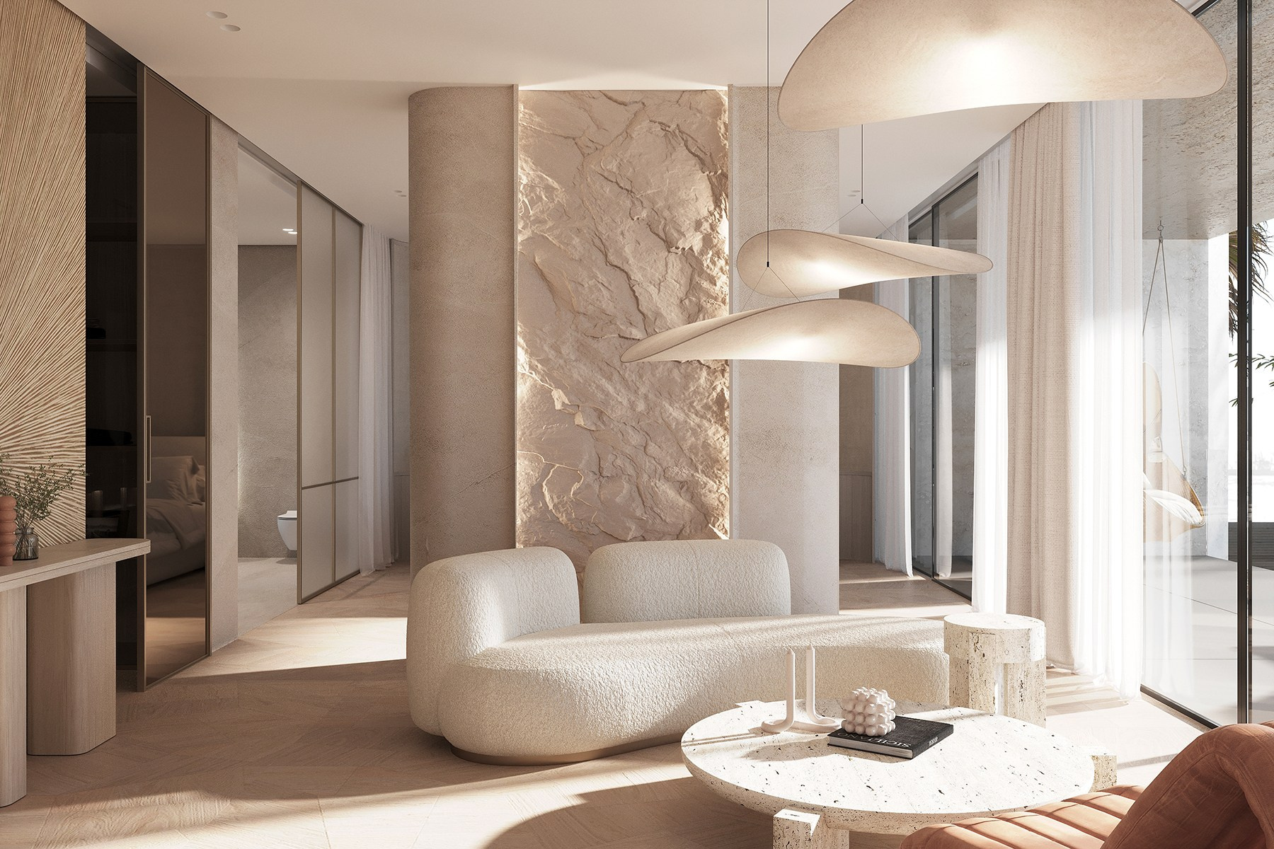 WHITE VILLA IN DUBAI. Interior Design & 3D Rendering | Alena Bulataya Design Buro