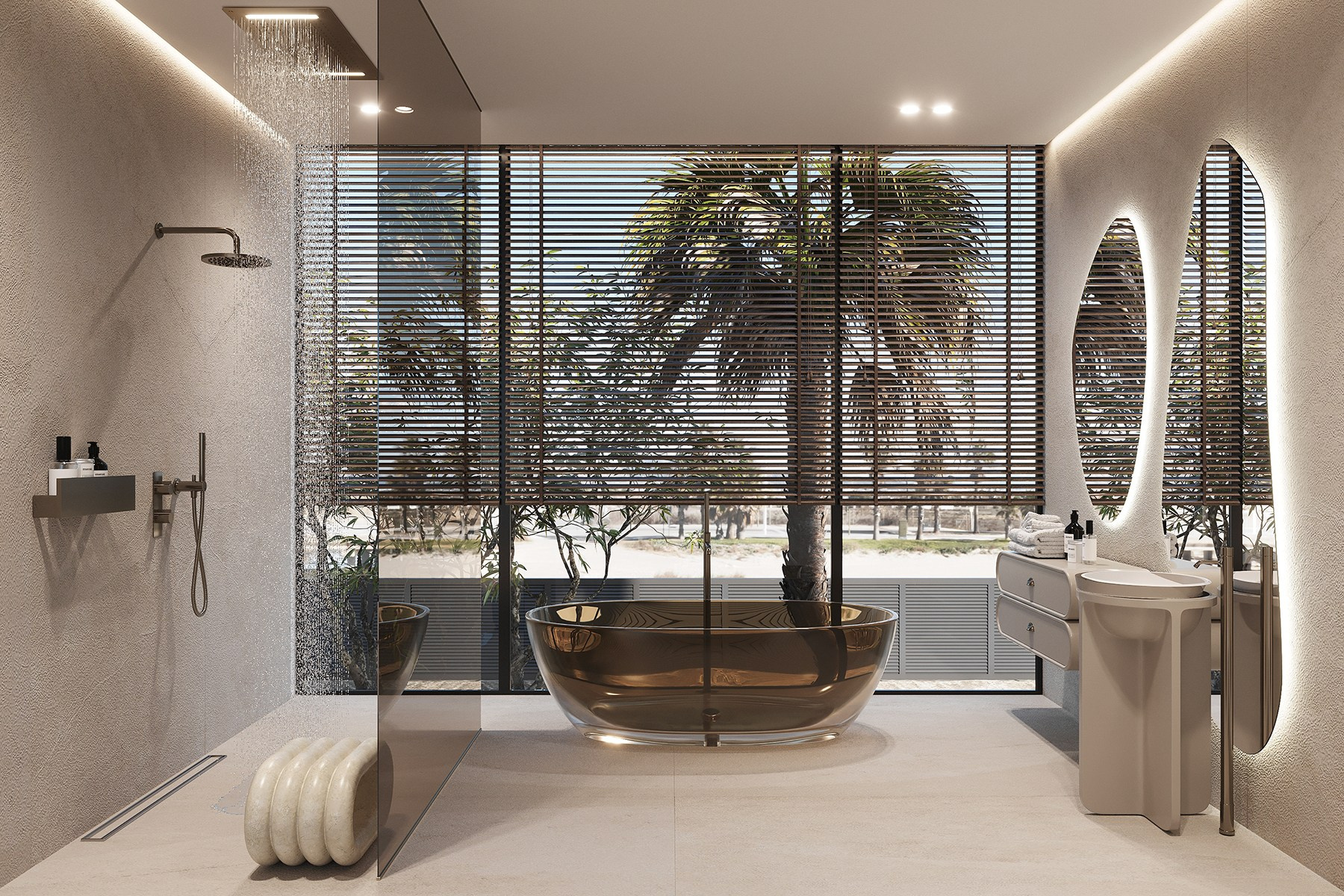 WHITE VILLA IN DUBAI. Interior Design & 3D Rendering | Alena Bulataya Design Buro