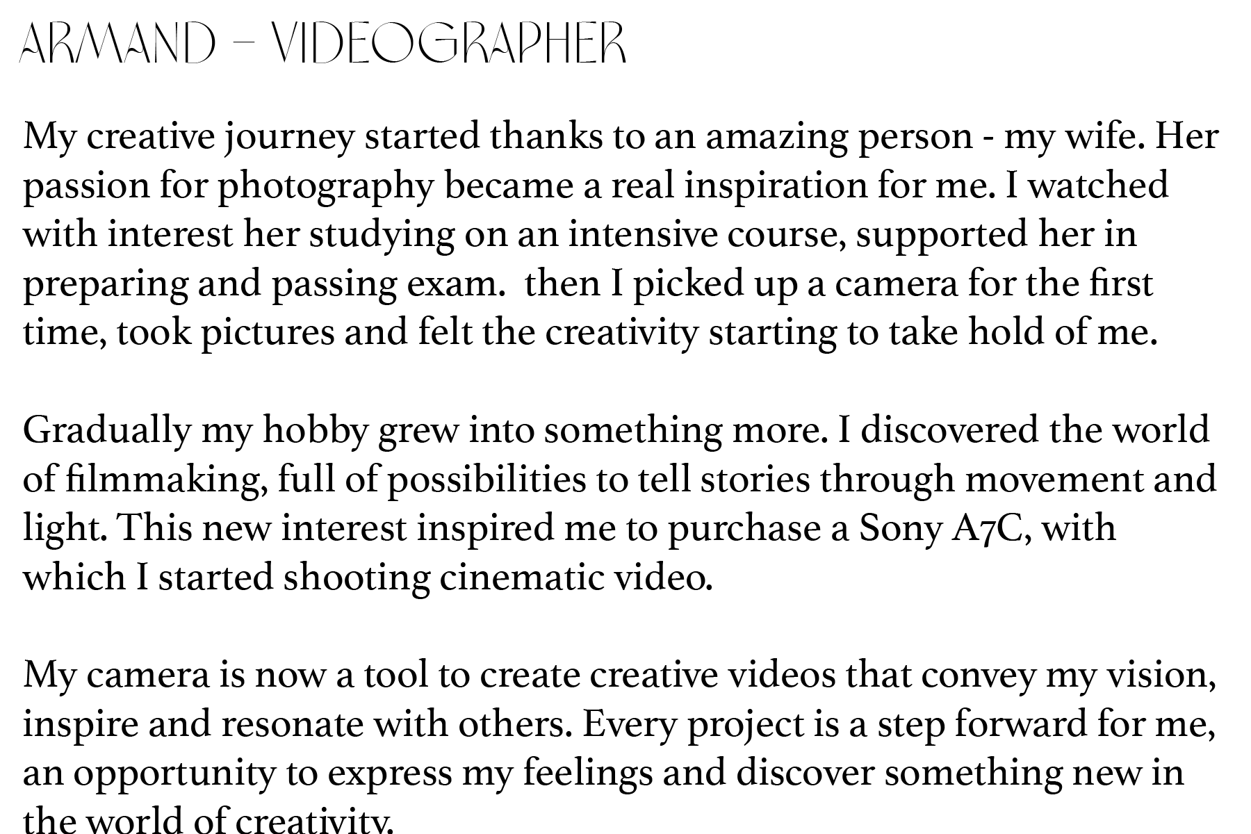 ABOUT US. Montenegro photographer and videographer