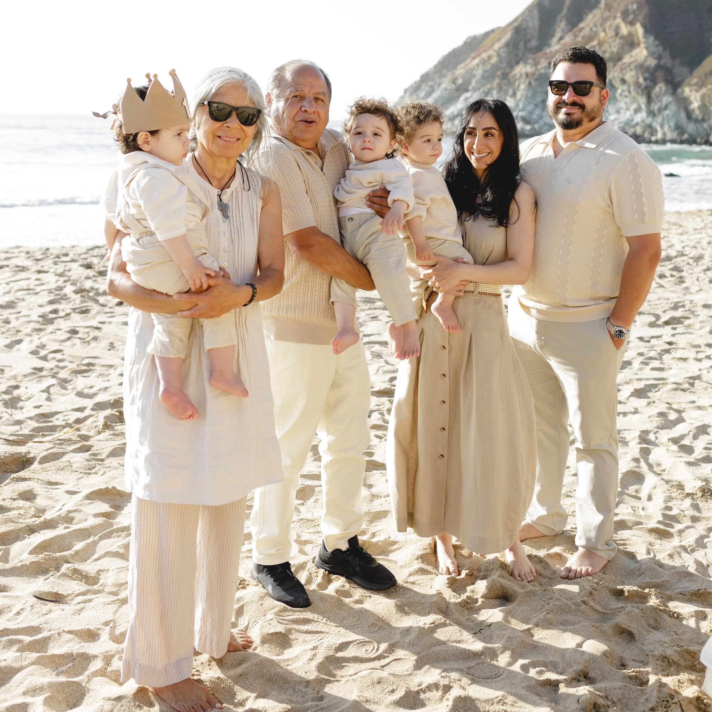 Family photo shoot Gray Whale Cove Beach