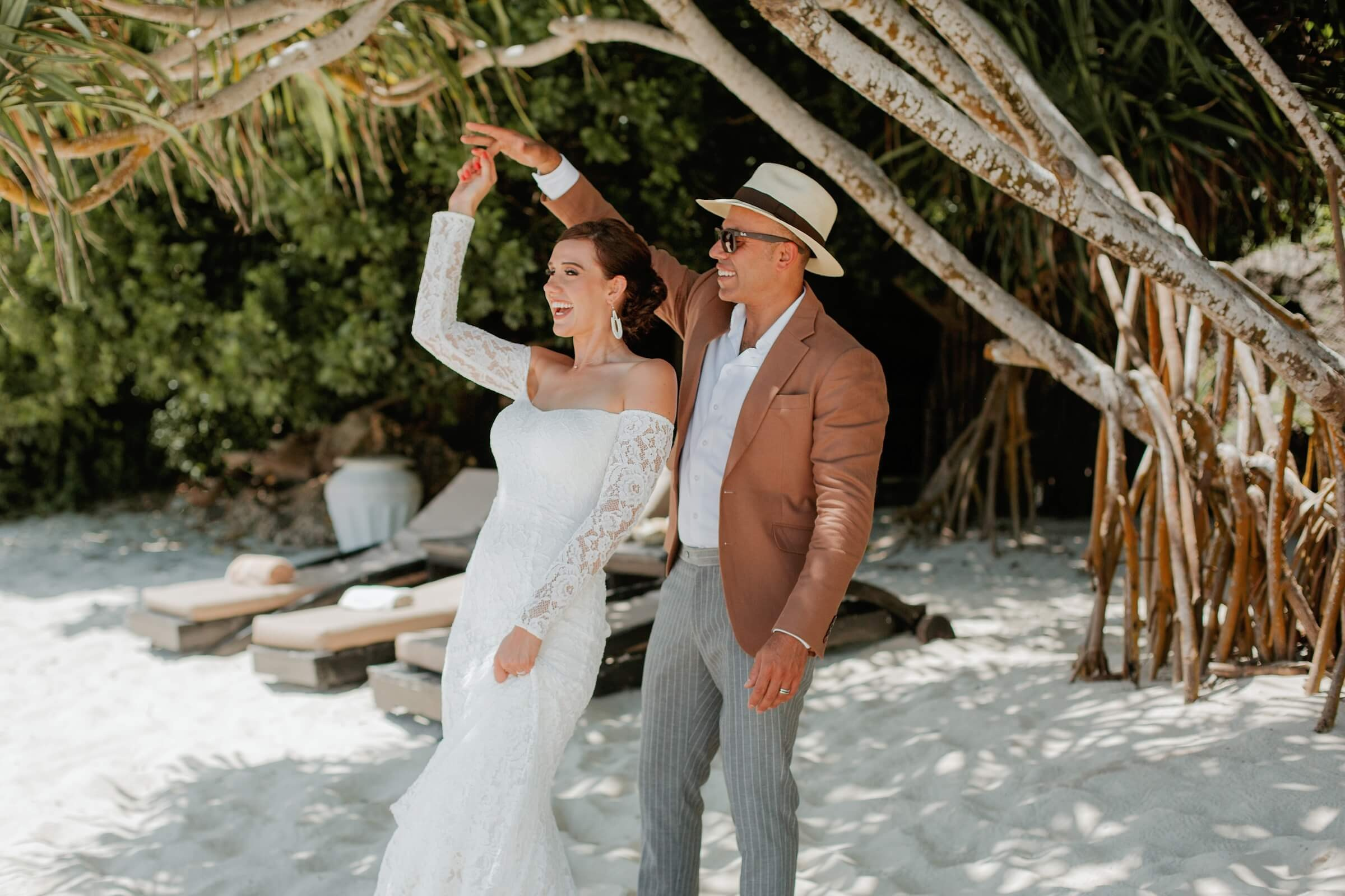 Elegant honeymoon shot on Diani beach. Maiafreia photography creates timeless memories for couples in love across the Kenyan coast.
