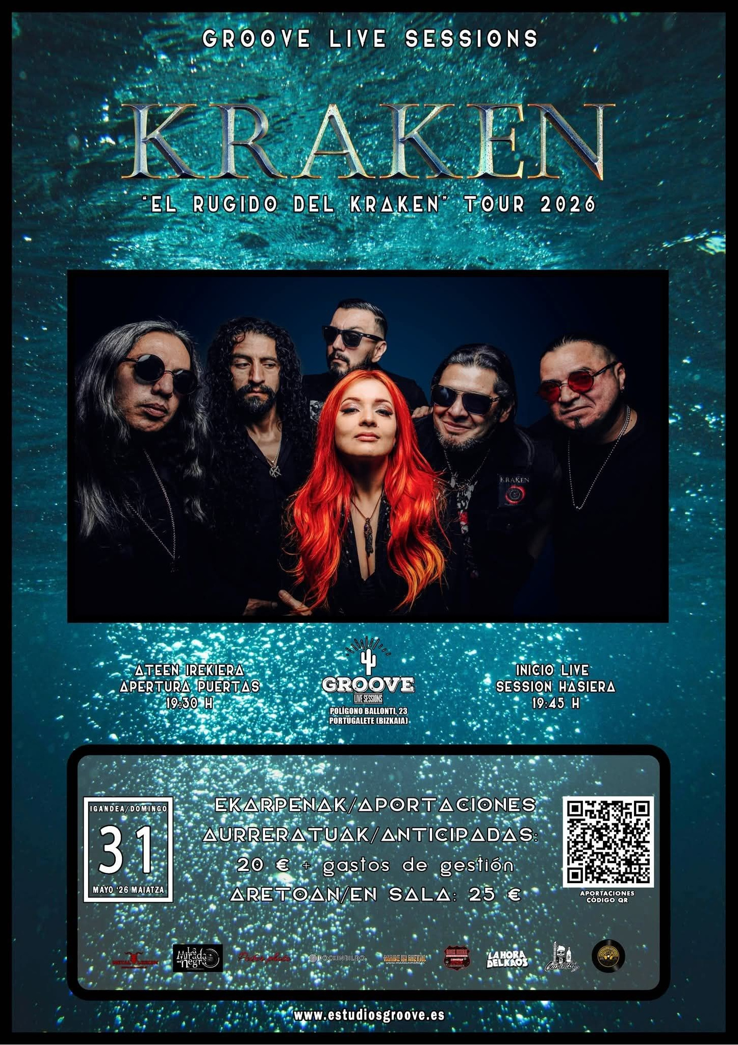 Kraken в Portugalete — концерт легенд колумбийского heavy metal в Groove Estudios | FOTKAI