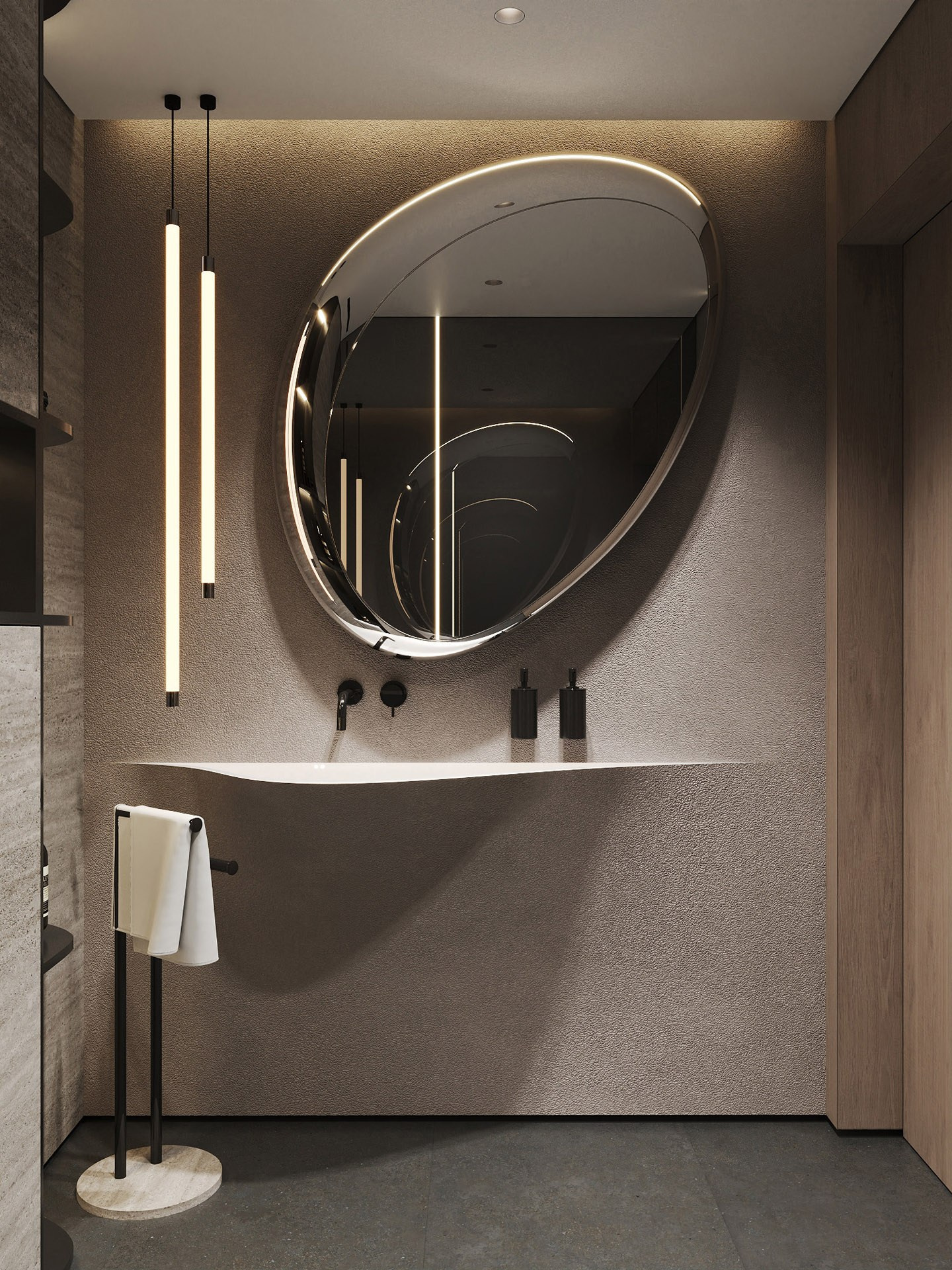 APARTMENT WITH BURJ KHALIFA VIEW. Дизайн интерьера и 3D-визуализация | AB Design Buro