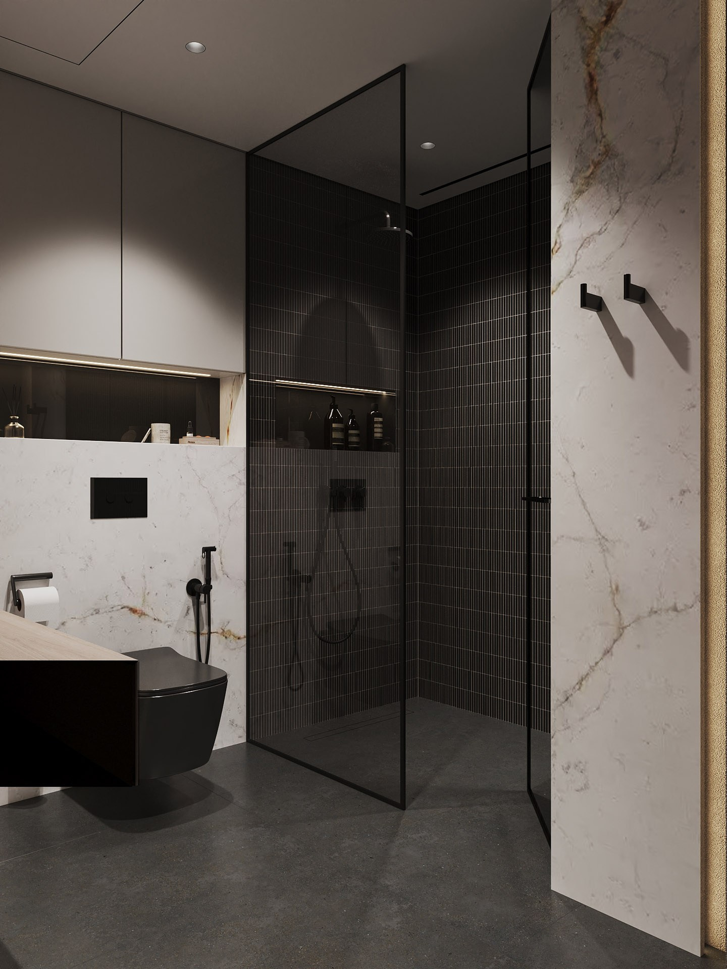 APARTMENT WITH BURJ KHALIFA VIEW. Дизайн интерьера и 3D-визуализация | AB Design Buro