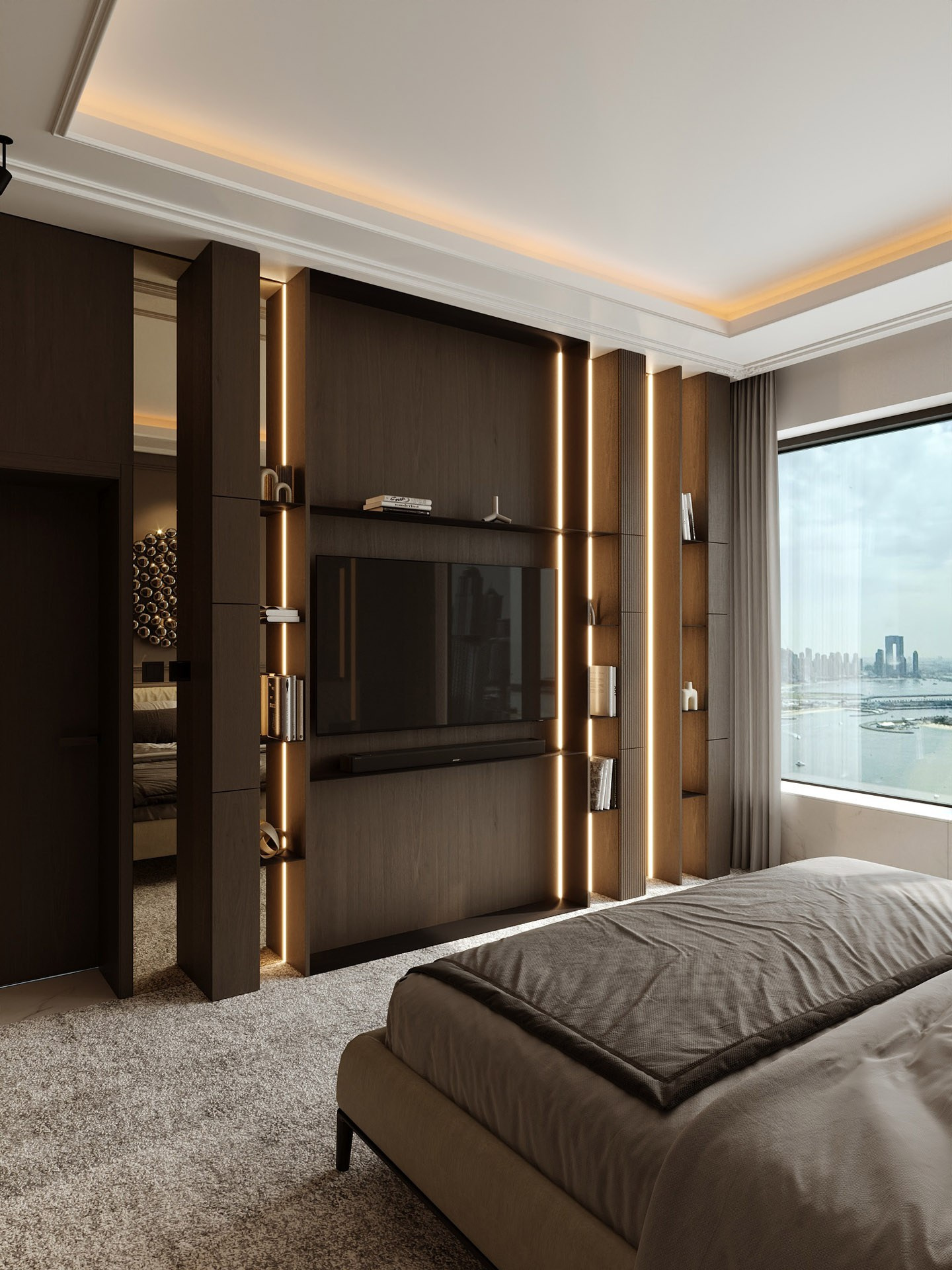 APARTMENT ON PALM JUMEIRAH IN DUBAI. Дизайн интерьера и 3D-визуализация | AB Design Buro