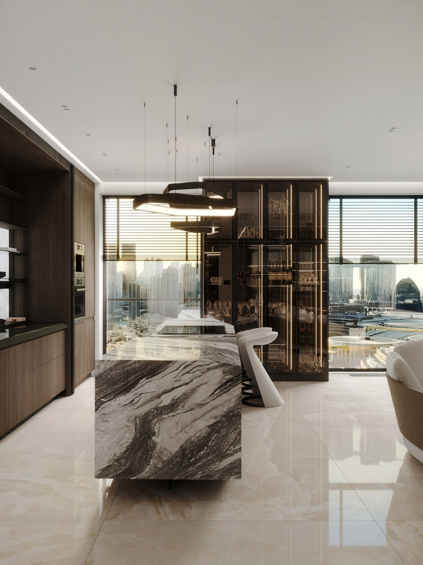 APARTMENT FOR STYLIST. Interior Design & 3D Rendering | AB Design Buro