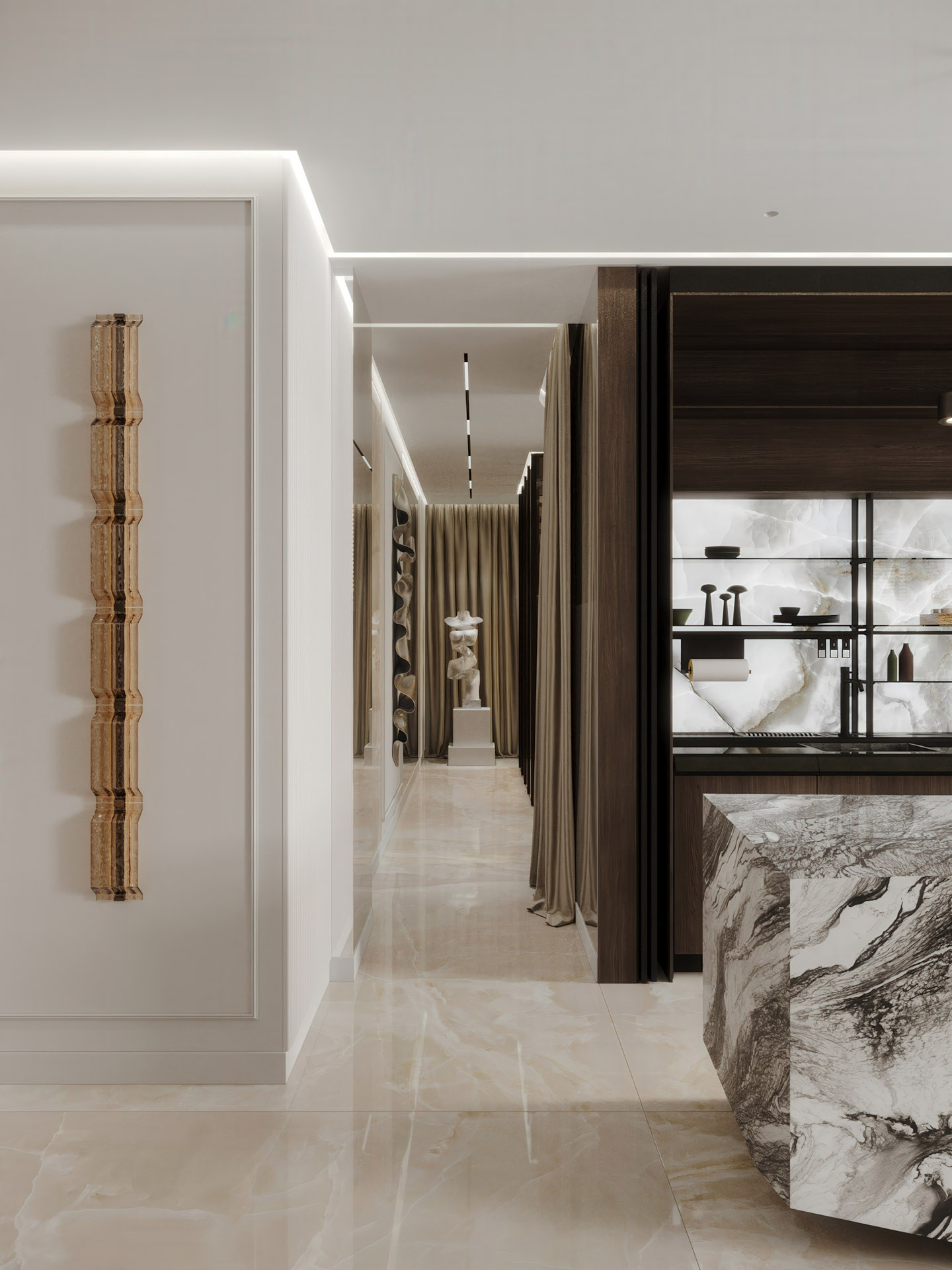 APARTMENT FOR STYLIST. Interior Design & 3D Rendering | AB Design Buro