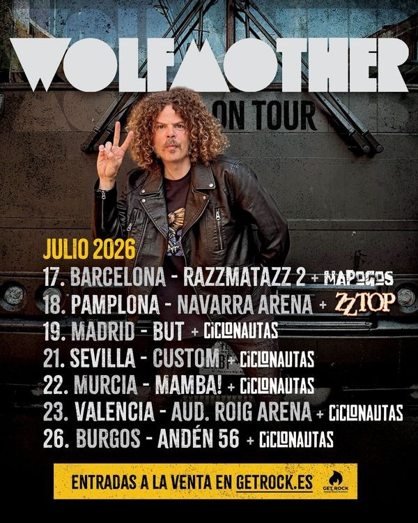 Wolfmother en Valencia: concierto de rock en el Roig Arena por el 20 aniversario de su debut | FOTKAI