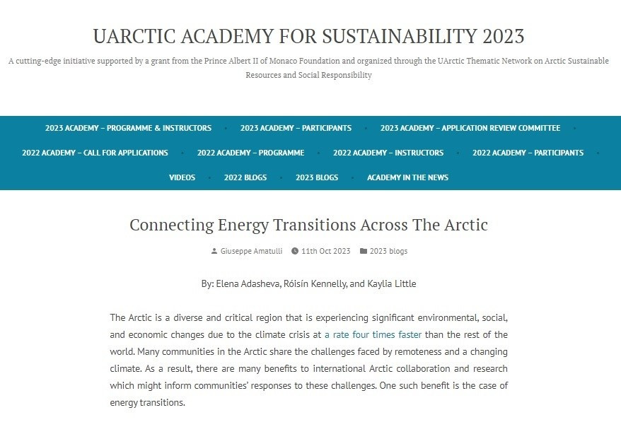 Connecting Energy Transitions Across the Arctic. NEWS AND CONFERENCES