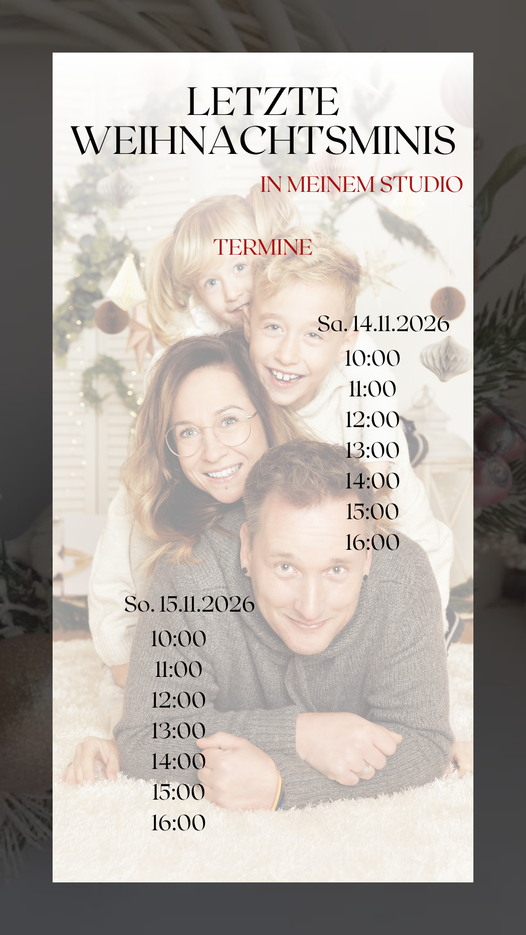 Weihnachtsshooting. Liebevolle, emotionale, natürliche Fotografie in Rottweil und Umgebung