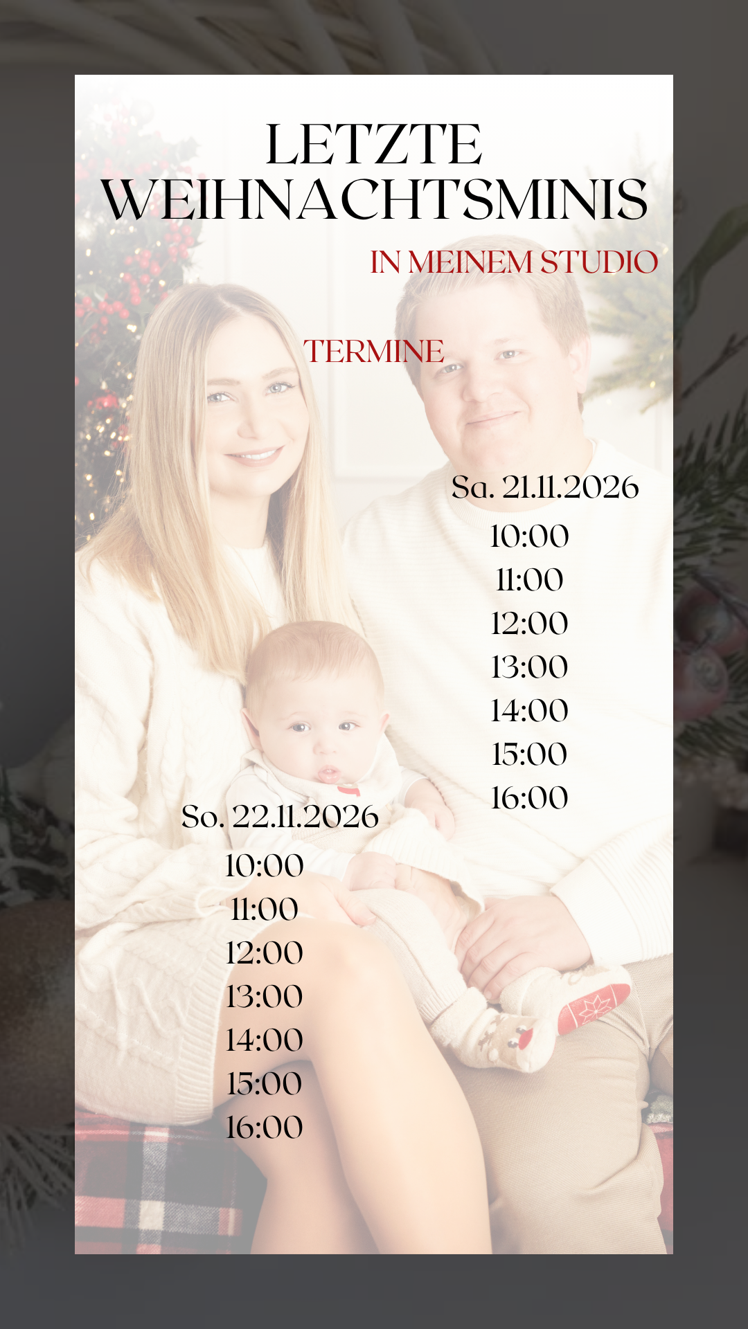 Weihnachtsshooting. Liebevolle, emotionale, natürliche Fotografie in Rottweil und Umgebung