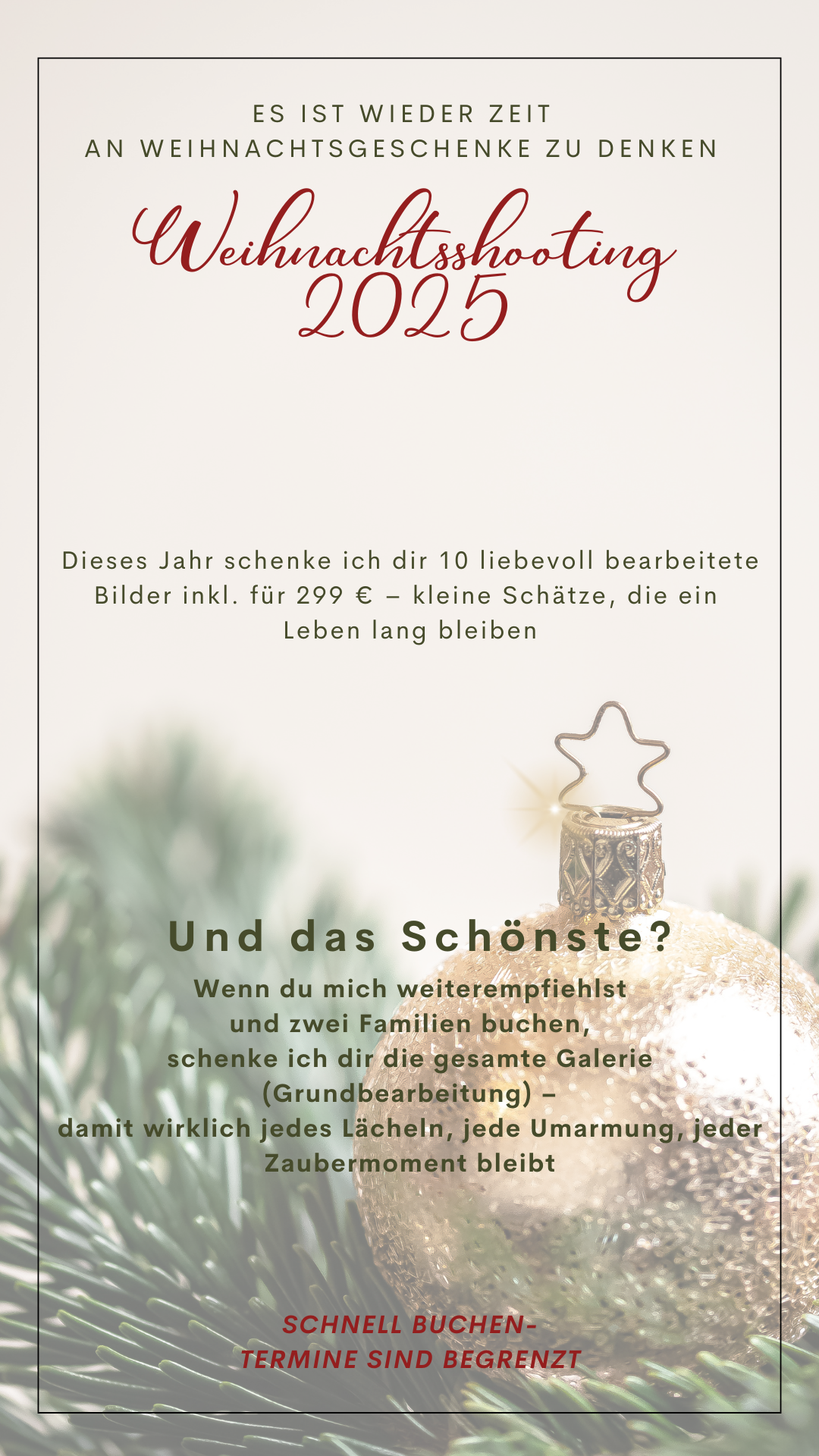 Weihnachtsshooting. Liebevolle, emotionale, natürliche Fotografie in Rottweil und Umgebung