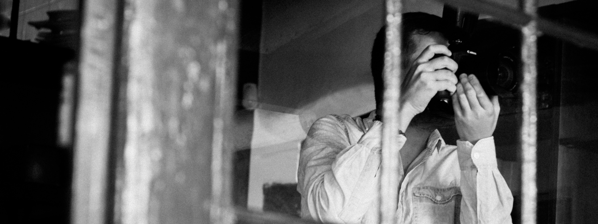 Черно белый автопортрет Фотограф на Тенерифе