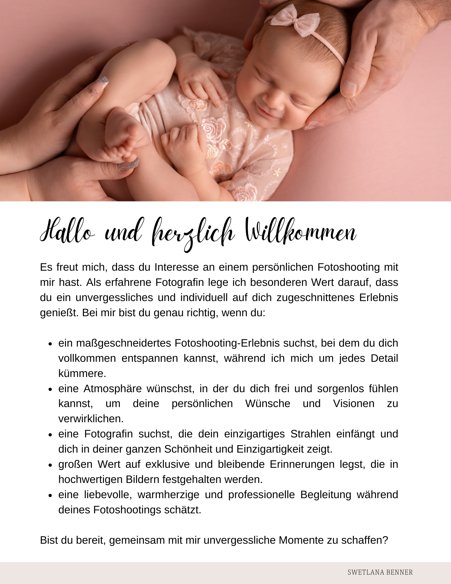Babyfotografie Preise. Baby- und Familienfotografin in Iserlohn Swetlana Benner