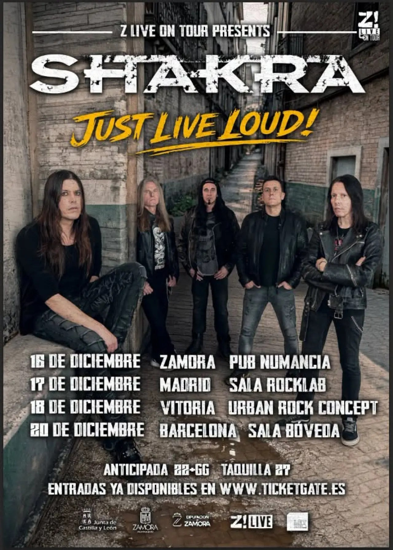 Shakra anuncia cuatro conciertos en España en diciembre de 2026 para presentar Just Live Loud! | FOTKAI