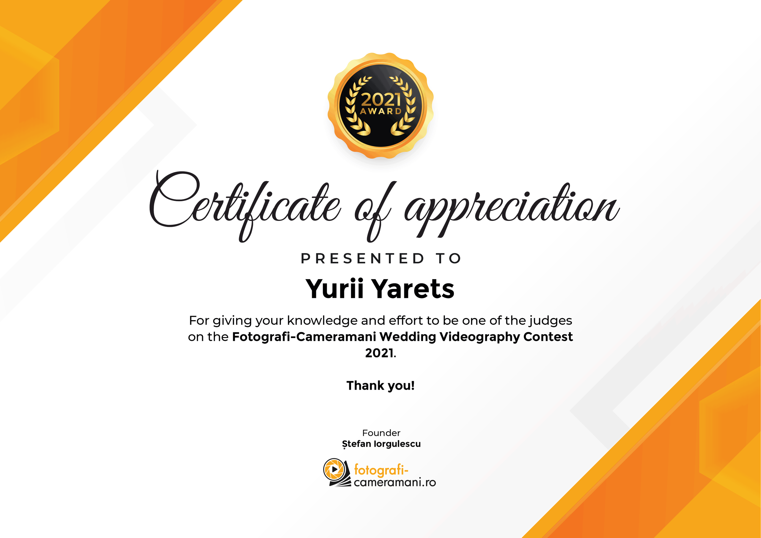 Fotografi-Cameramani AWARDS. Wedding Photographer & Videographer in Barcelona, Europe | Yarets Studio