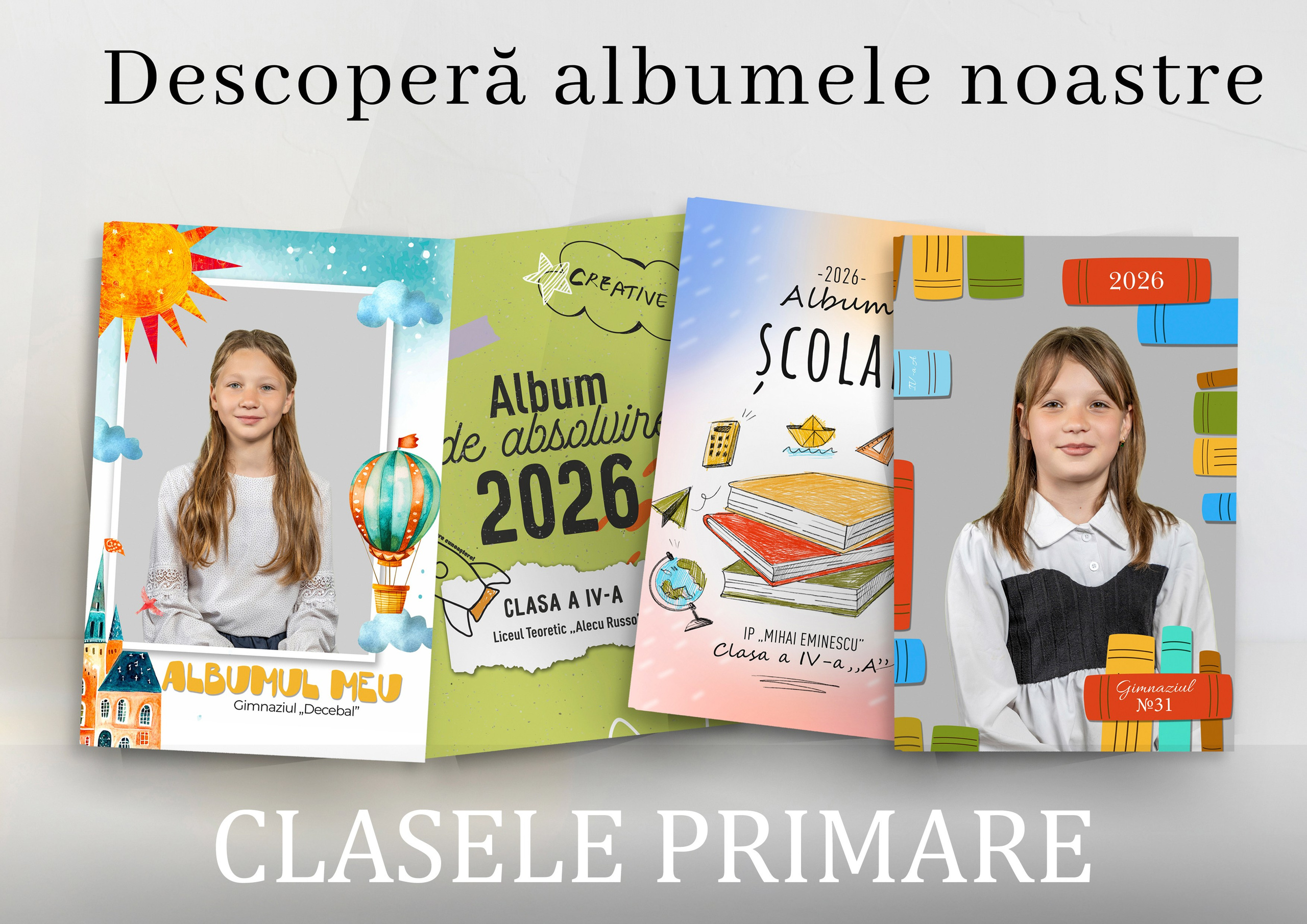 Albume de absolvire: gradinita, gimnaziu, liceu. Venete in Moldova