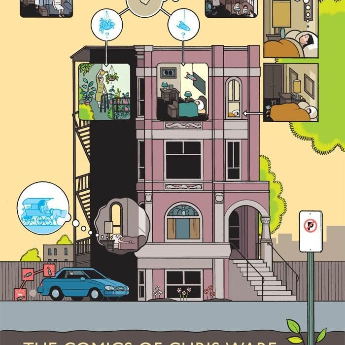 Chris Ware комикс бытовой жизни — повседневная жизнь, интерьер квартиры, комикс, современная иллюстрация, бытовуха в комиксах 
