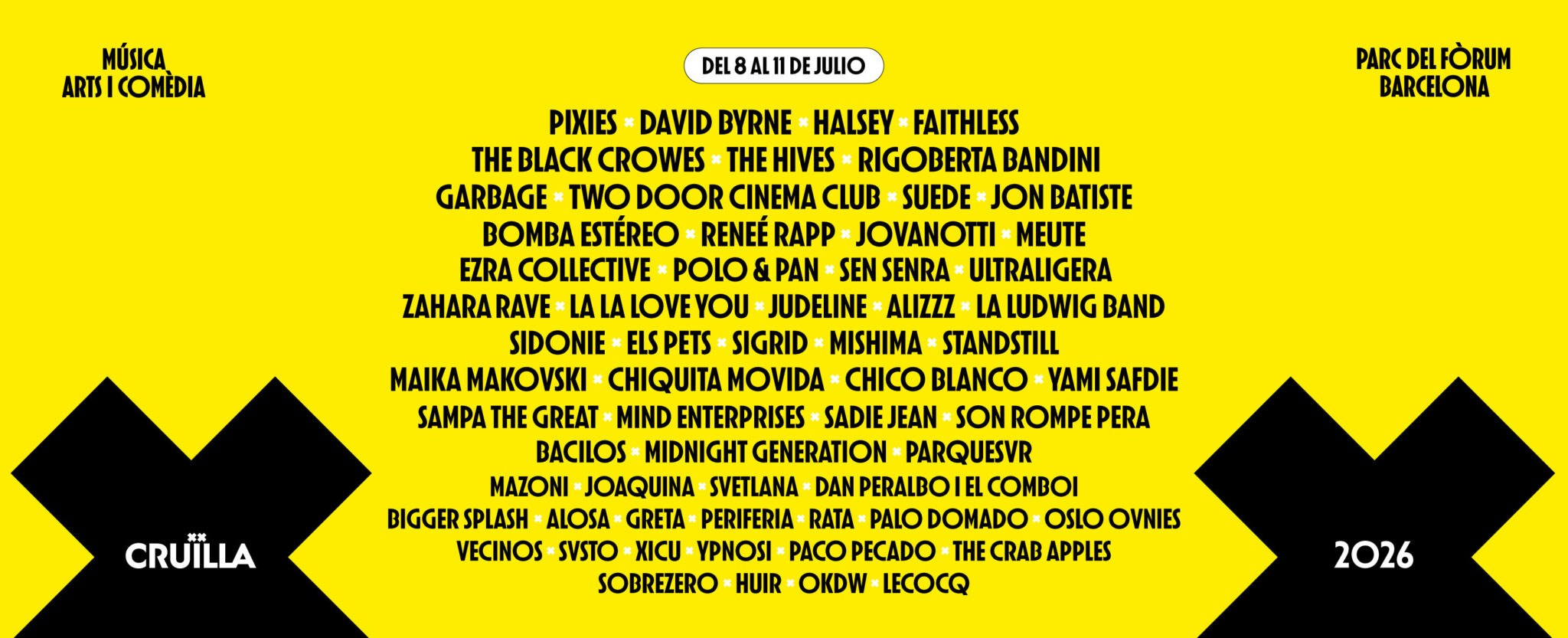 Festival Cruïlla 2026 in Barcelona — Pixies, David Byrne and more live by the Mediterranean Sea | FOTKAI