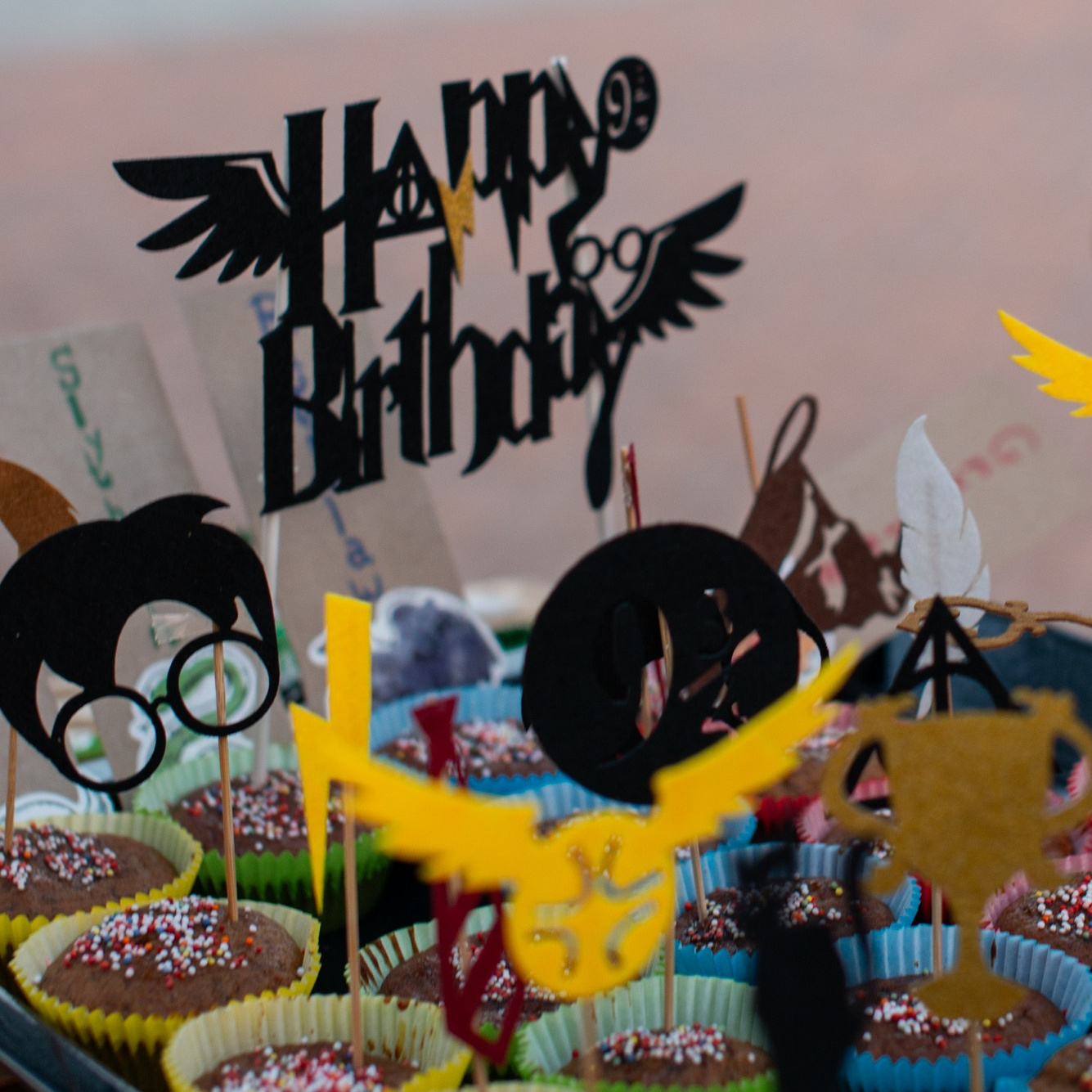 Harry Potter birthday sweets on a birthday party