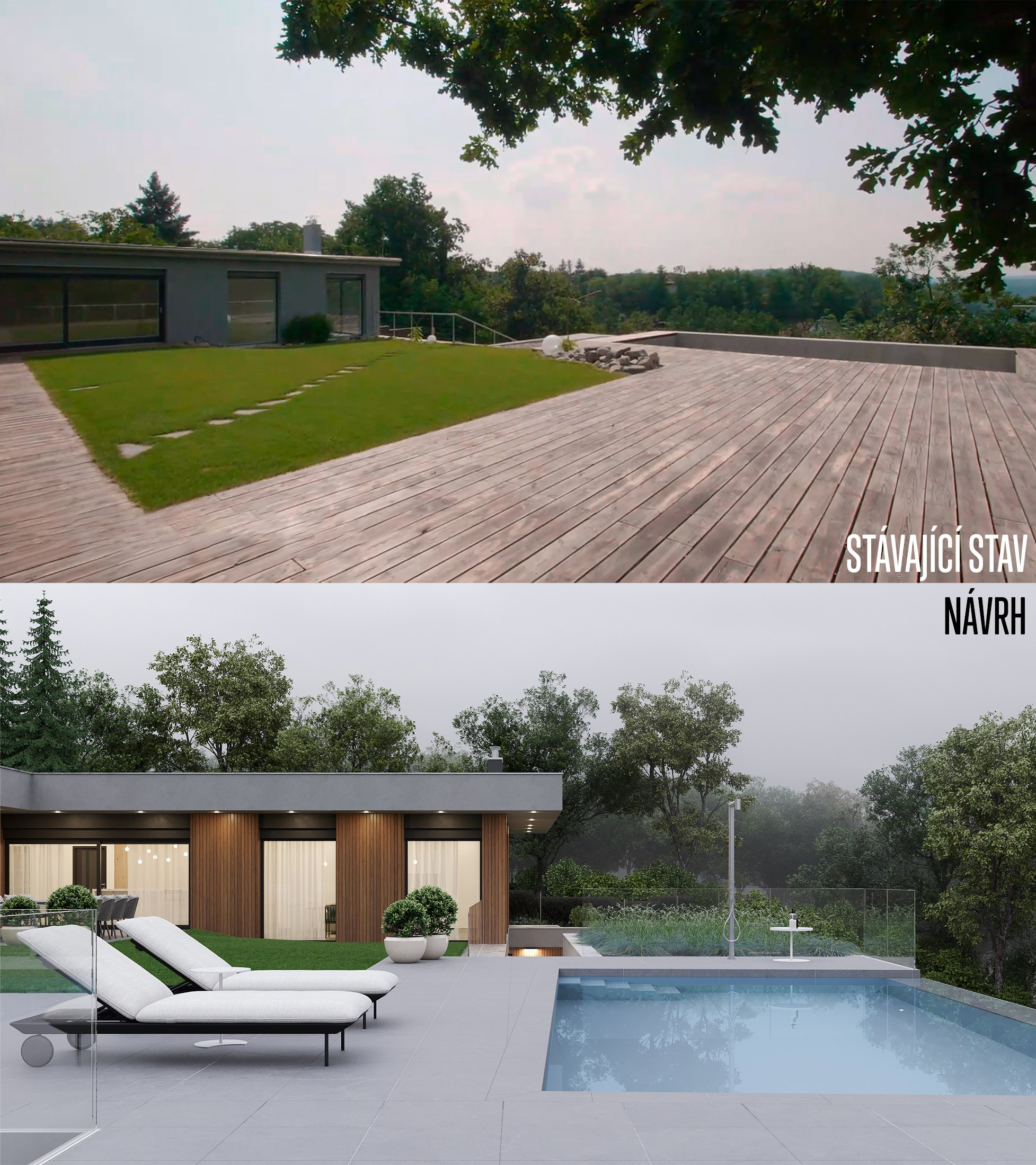 Výhody venkovních bazénů. Filipenka architects