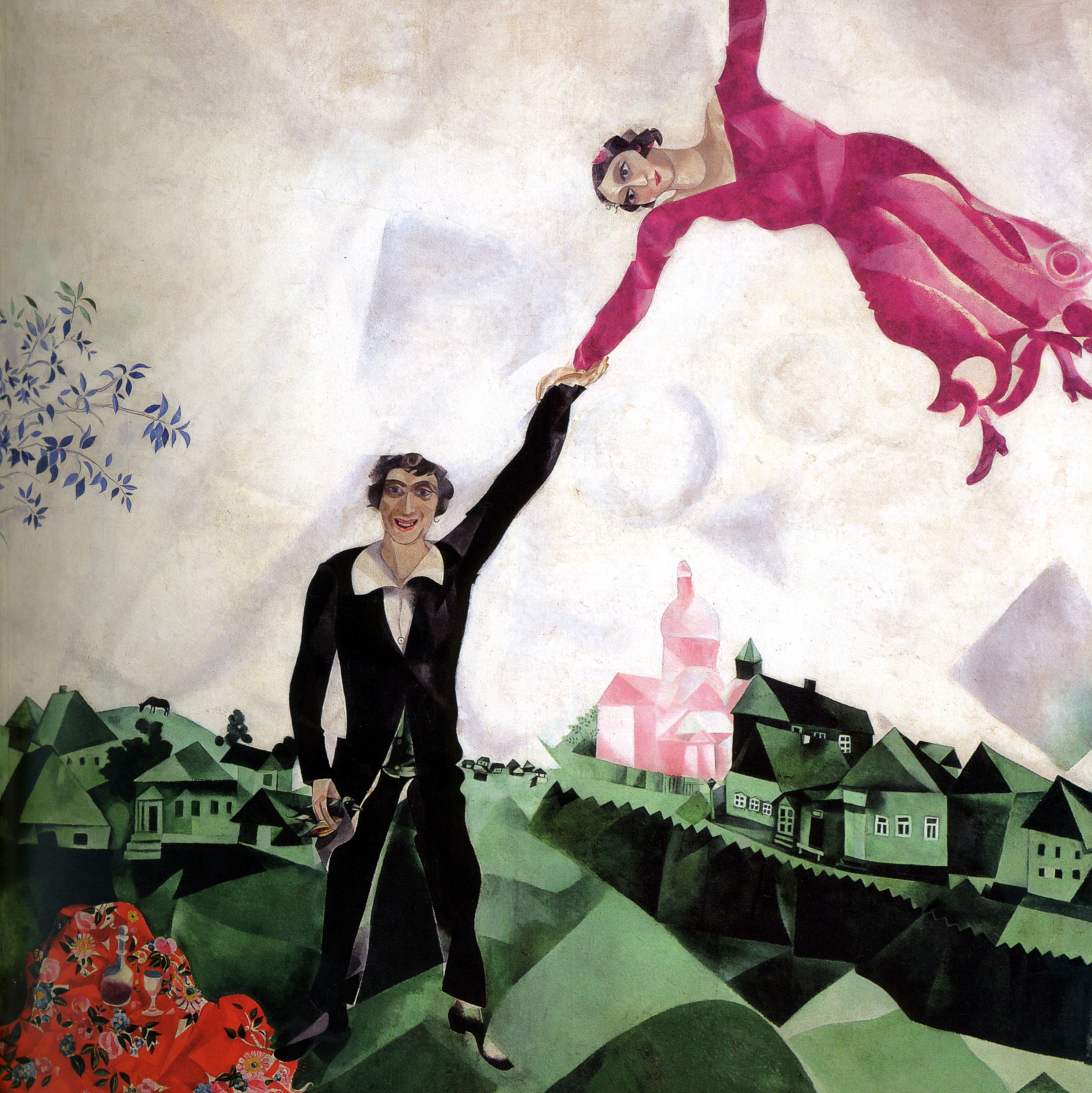 Шагал М.З.1887, Витебск – 1985, Сен-Поль-де-Ванс, Прованс, Франция Прогулка1917
