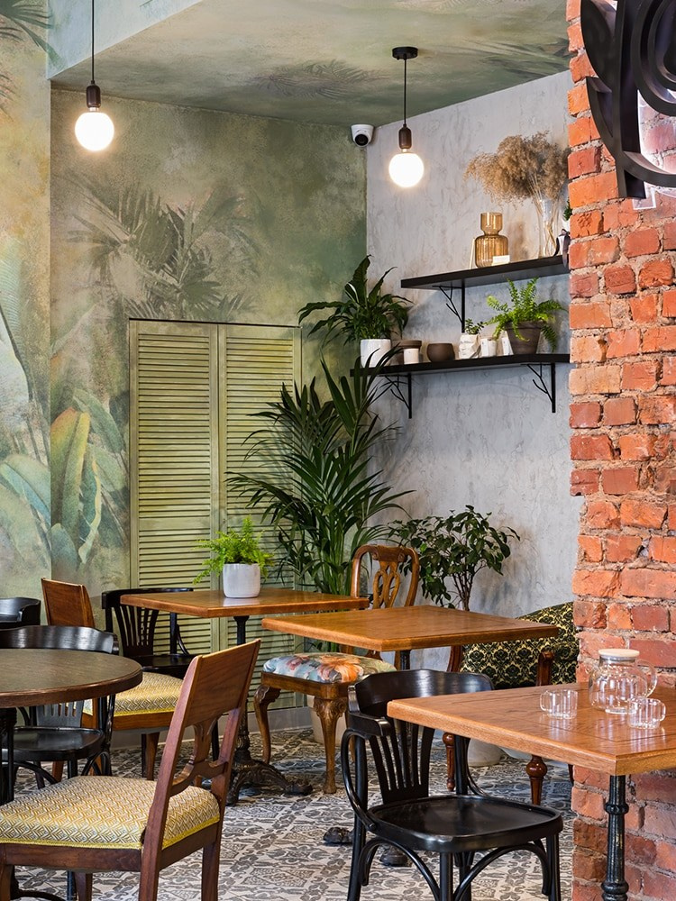 KAVA I KVETKY CAFE. Interior Design & 3D Rendering | Alena Bulataya Design Buro