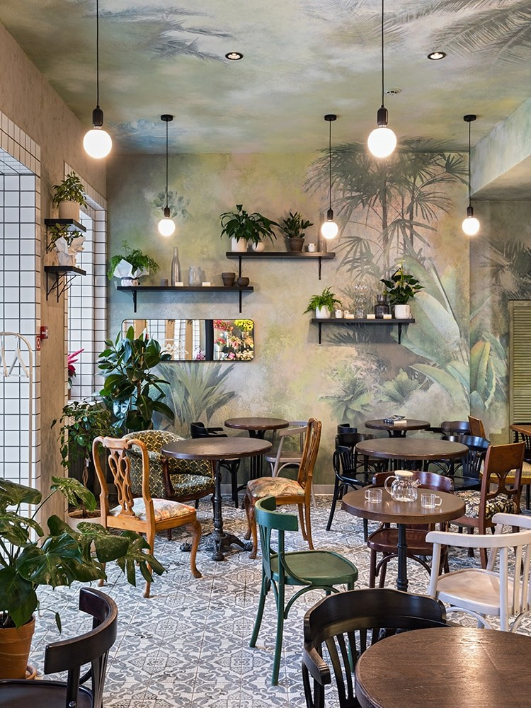 KAVA I KVETKY CAFE. Interior Design & 3D Rendering | Alena Bulataya Design Buro