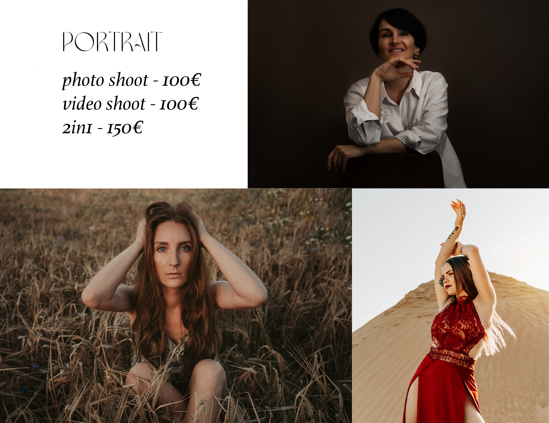 PRICE. Montenegro photographer and videographer