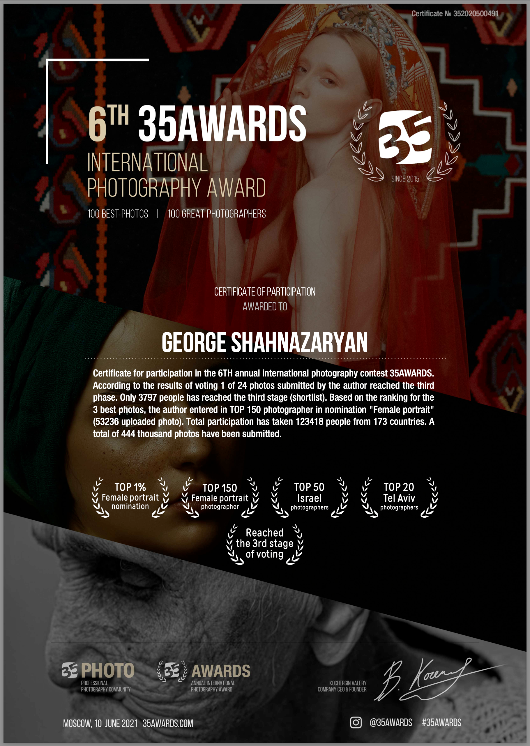 Awards. George TLV — Professional photographer and retoucher in Israel