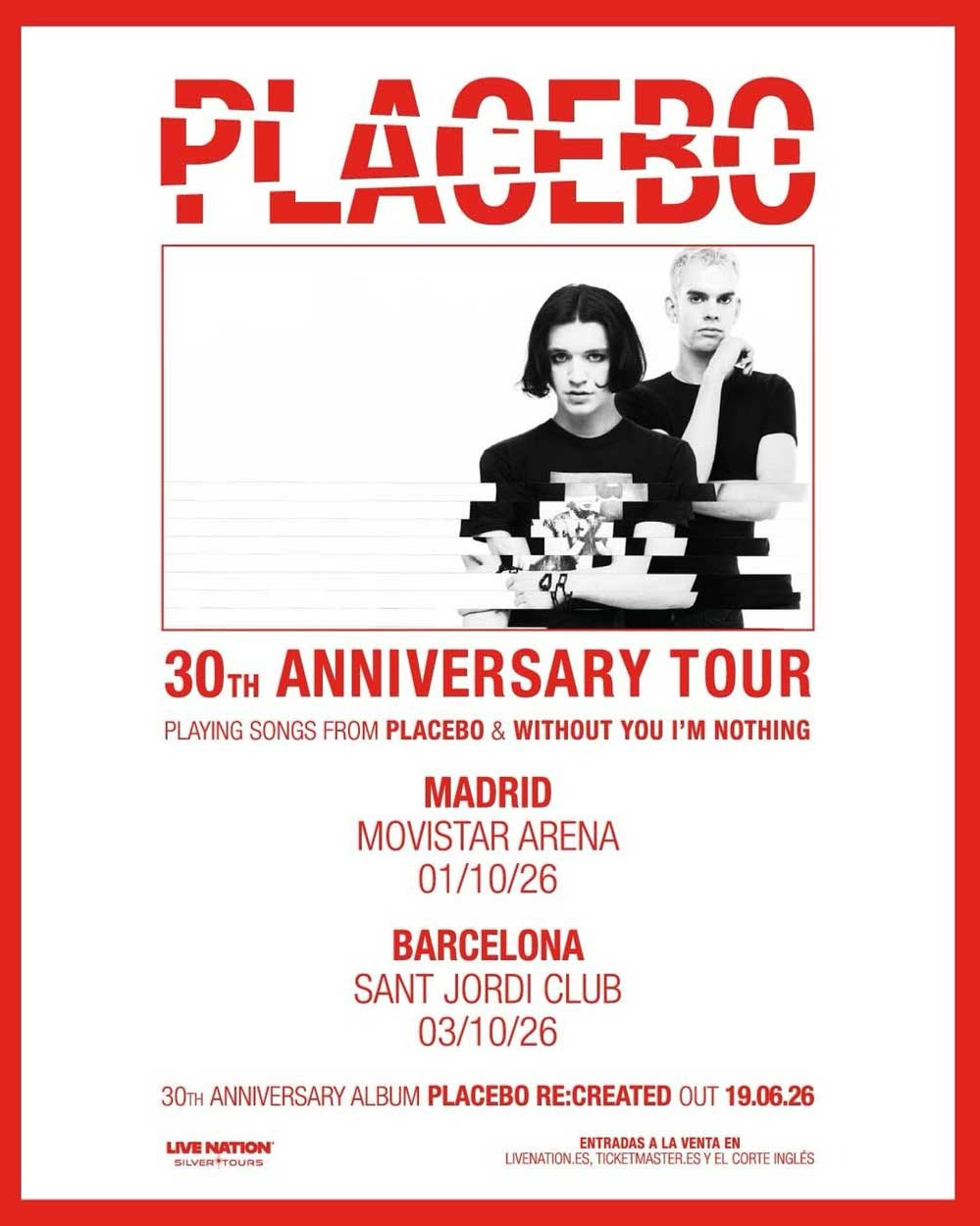 Placebo regresan a España: conciertos en Madrid y Barcelona, 30th Anniversary Tour 2026 | FOTKAI