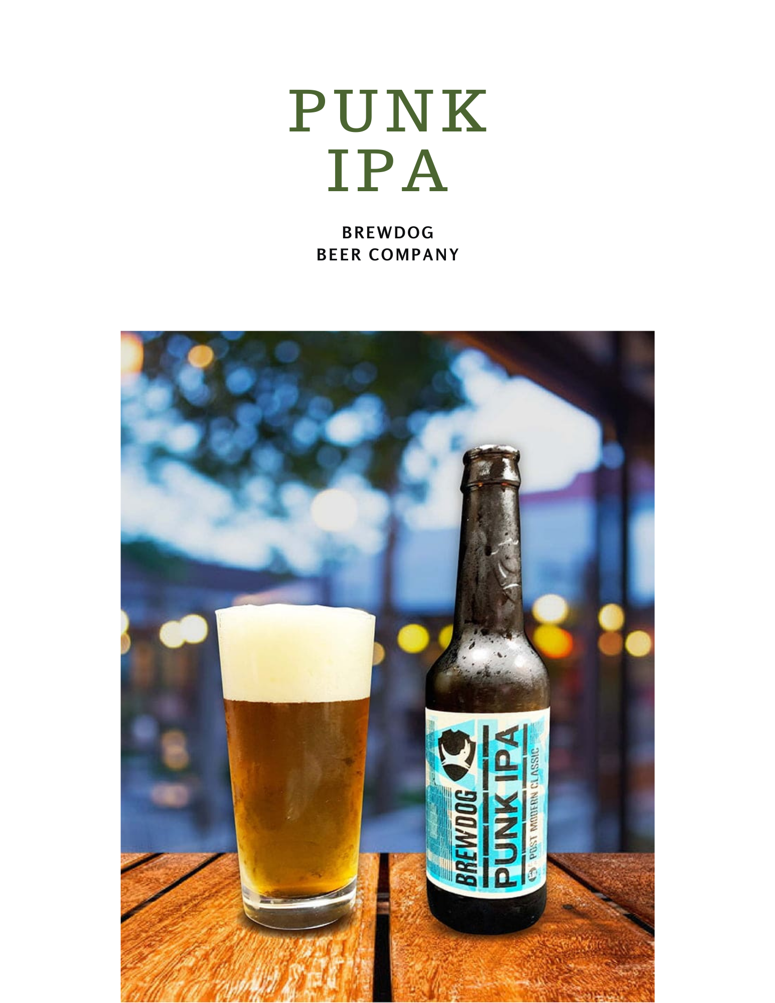 Drinks menu. Paddy’s Bar Ayia Napa