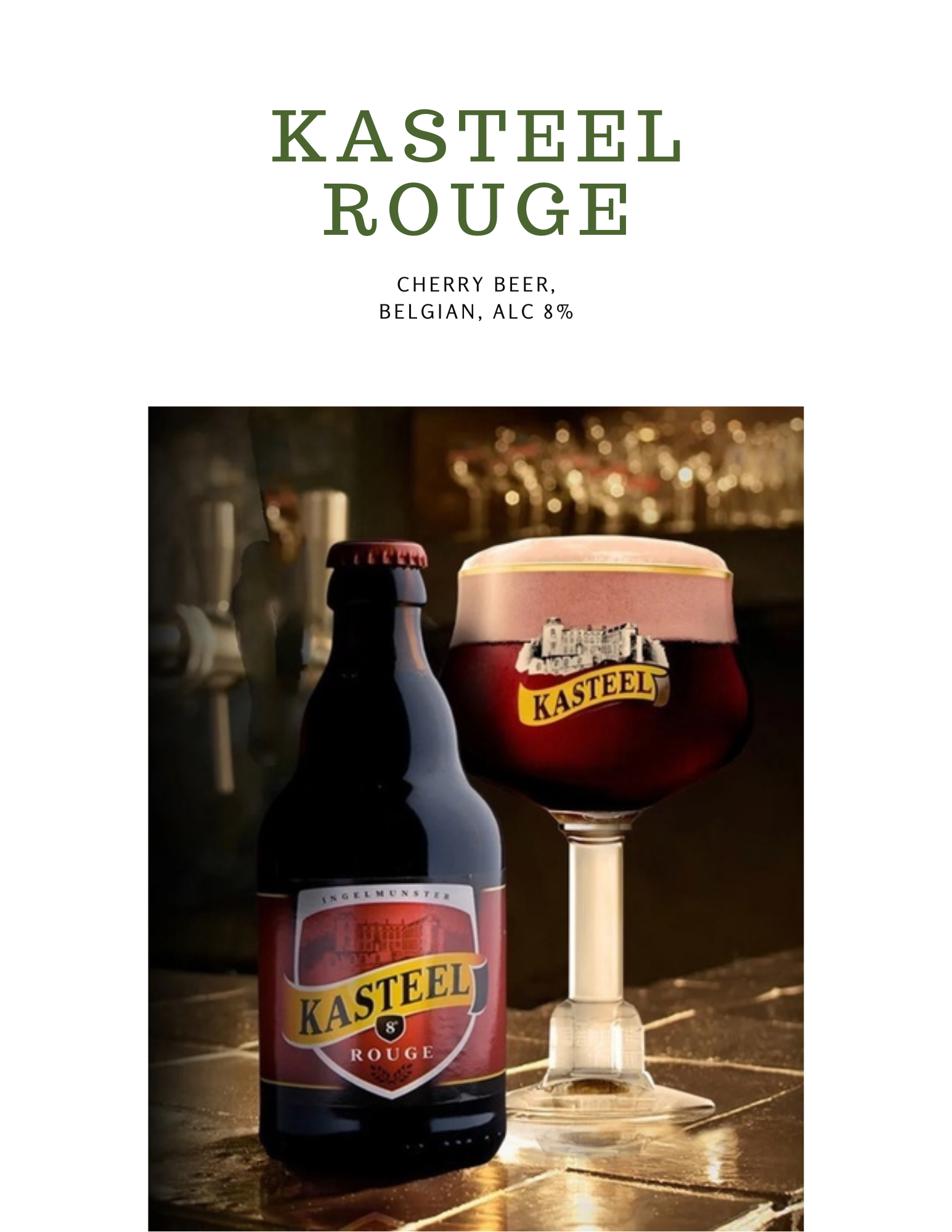 Drinks menu. Paddy’s Bar Ayia Napa