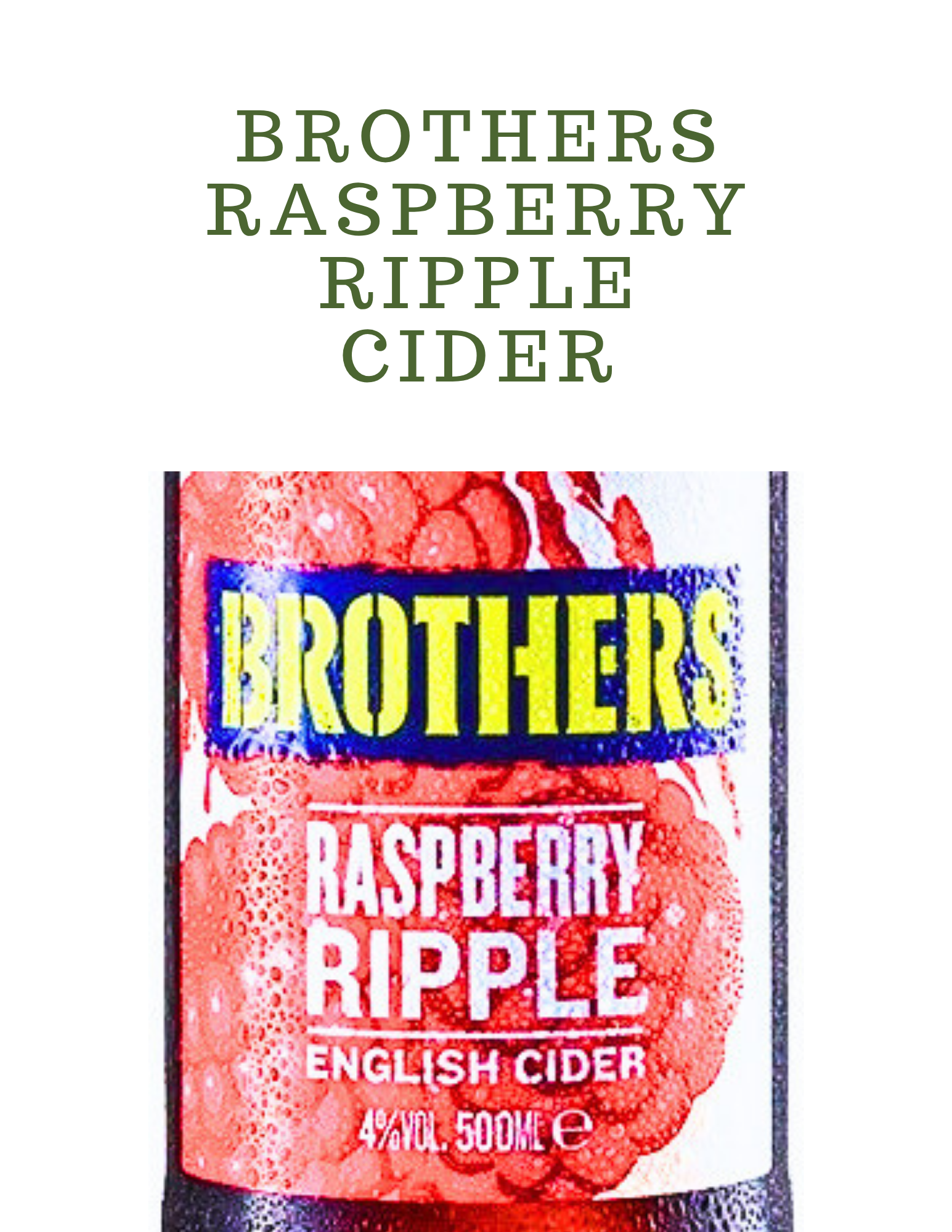 Drinks menu. Paddy’s Bar Ayia Napa