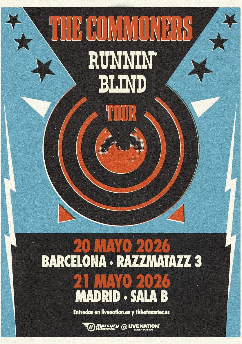The Commoners España 2026: gira Runnin’ Blind Tour en Barcelona y Madrid | FOTKAI