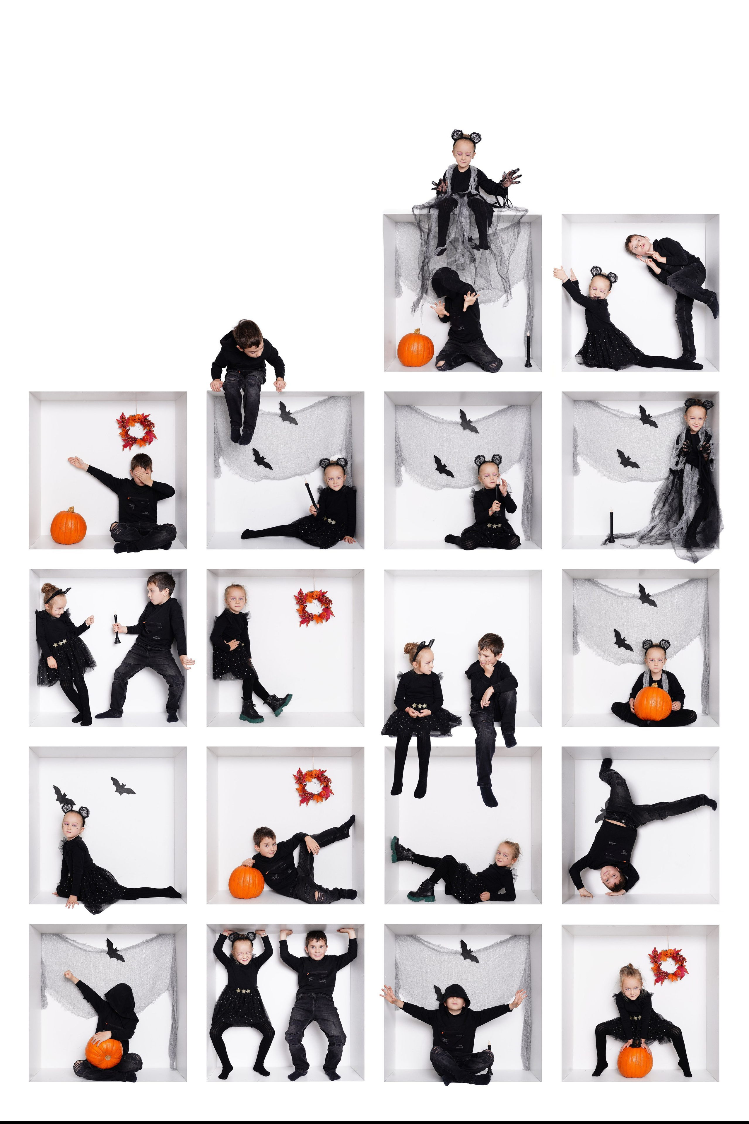 Fröhliche Halloween-Momente im Fotostudio festgehalten