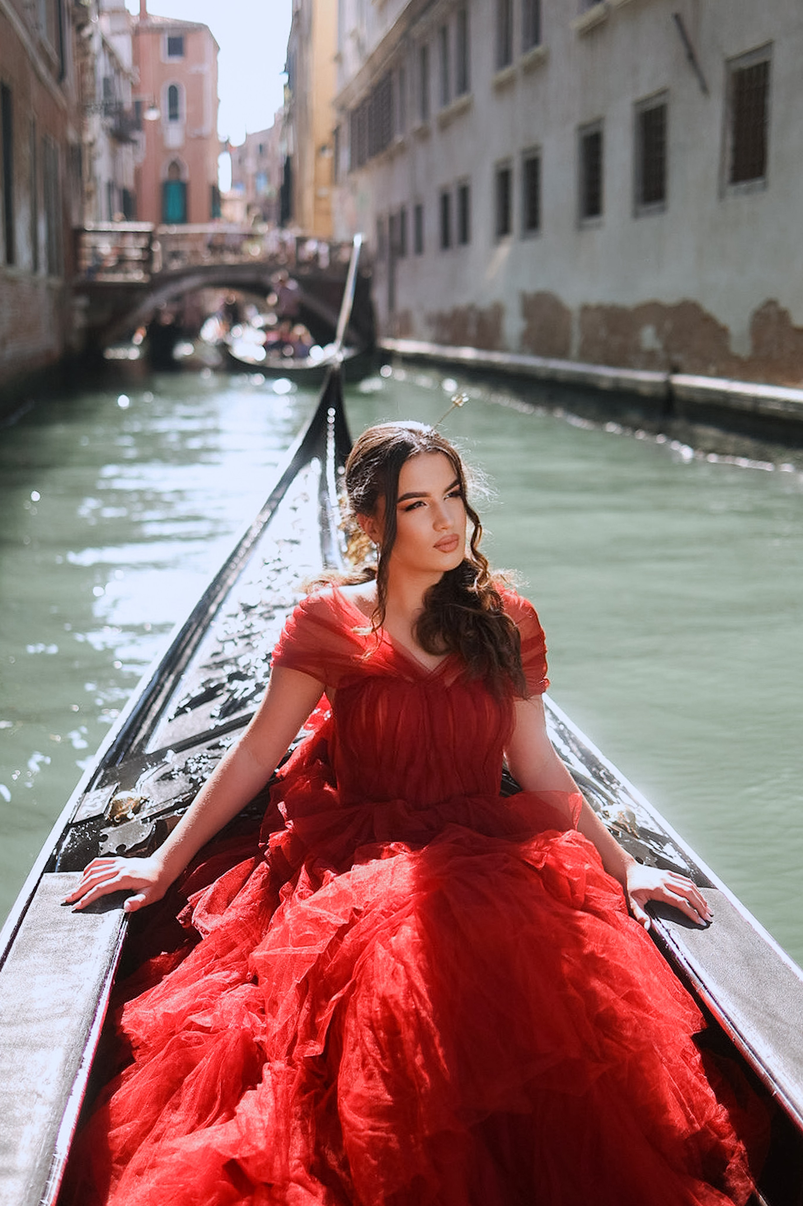 gondolas, bridges, canals, squares, and historic Venetian landmarks.