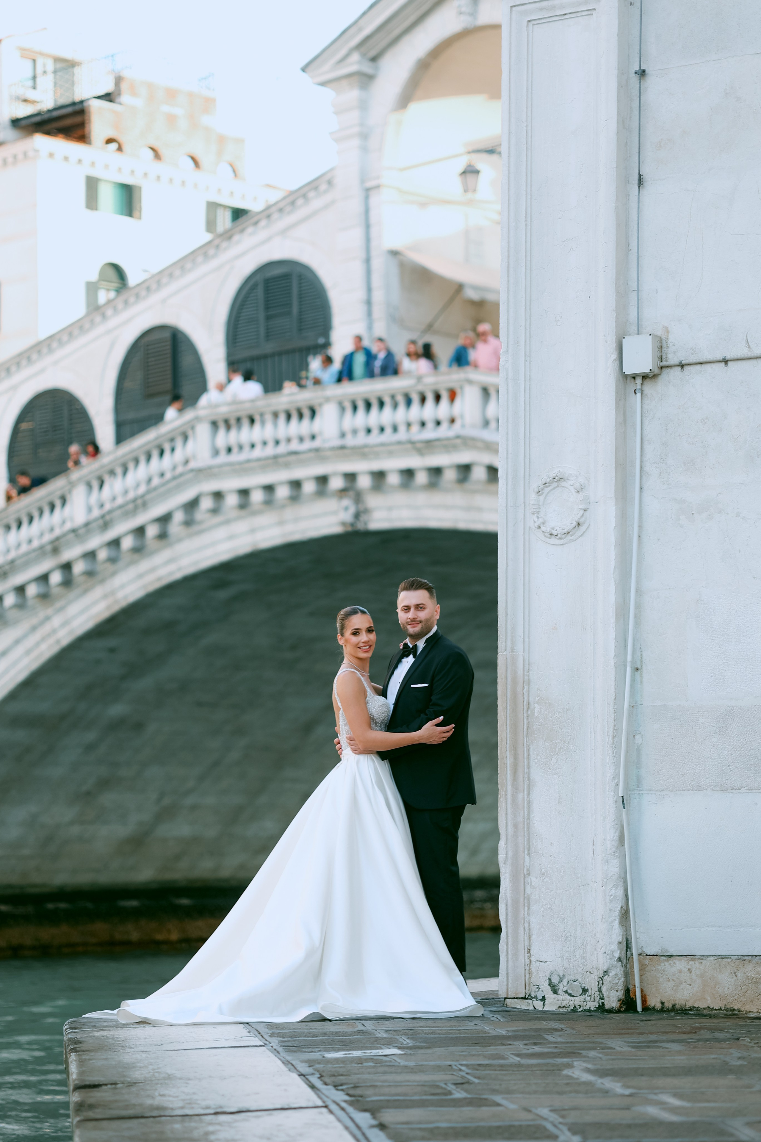 lovely wedding moment captured in Venice Italy