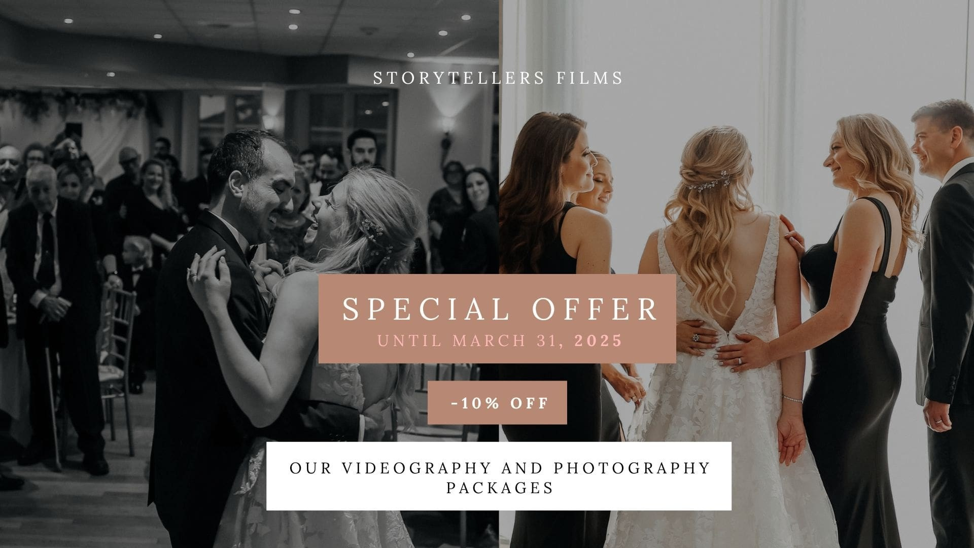 Discount on wedding photography and videography in Toronto - special offers by Storytellers Films