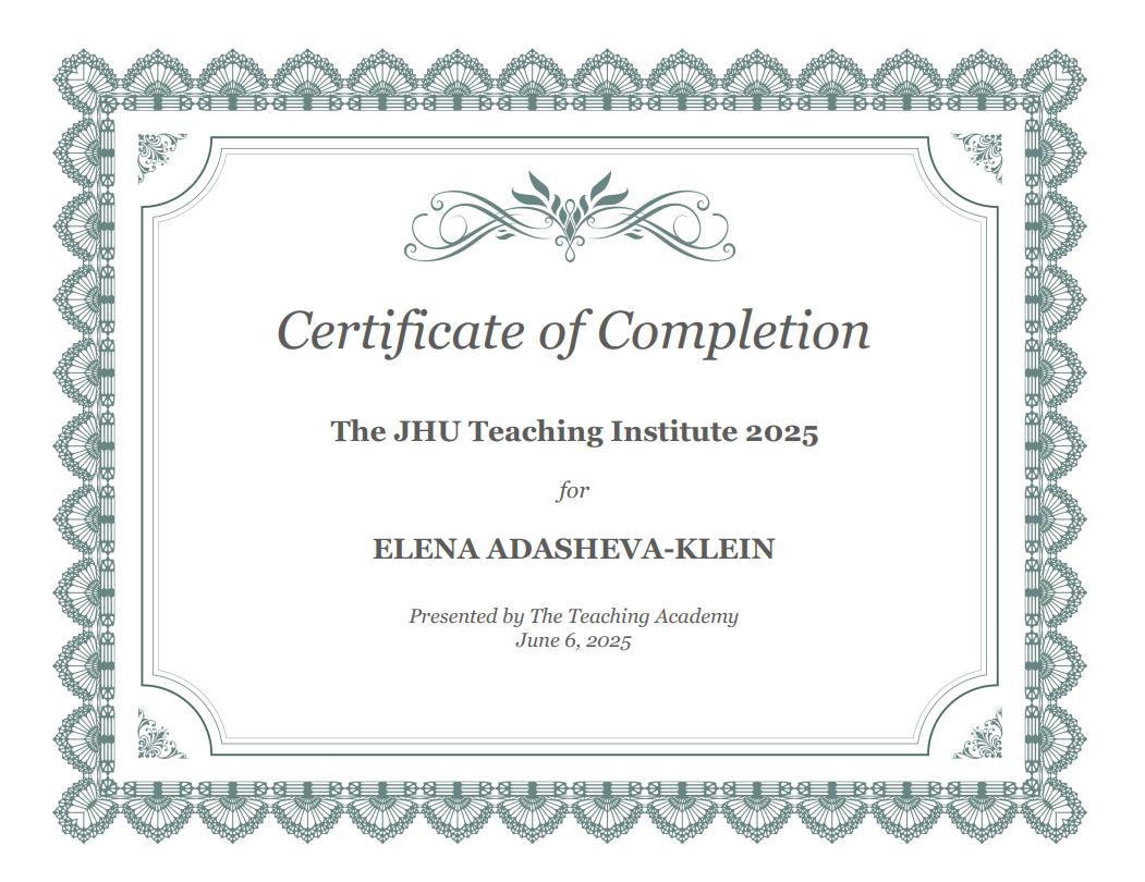 Teaching Development and Pedagogy Training. NEWS AND CONFERENCES