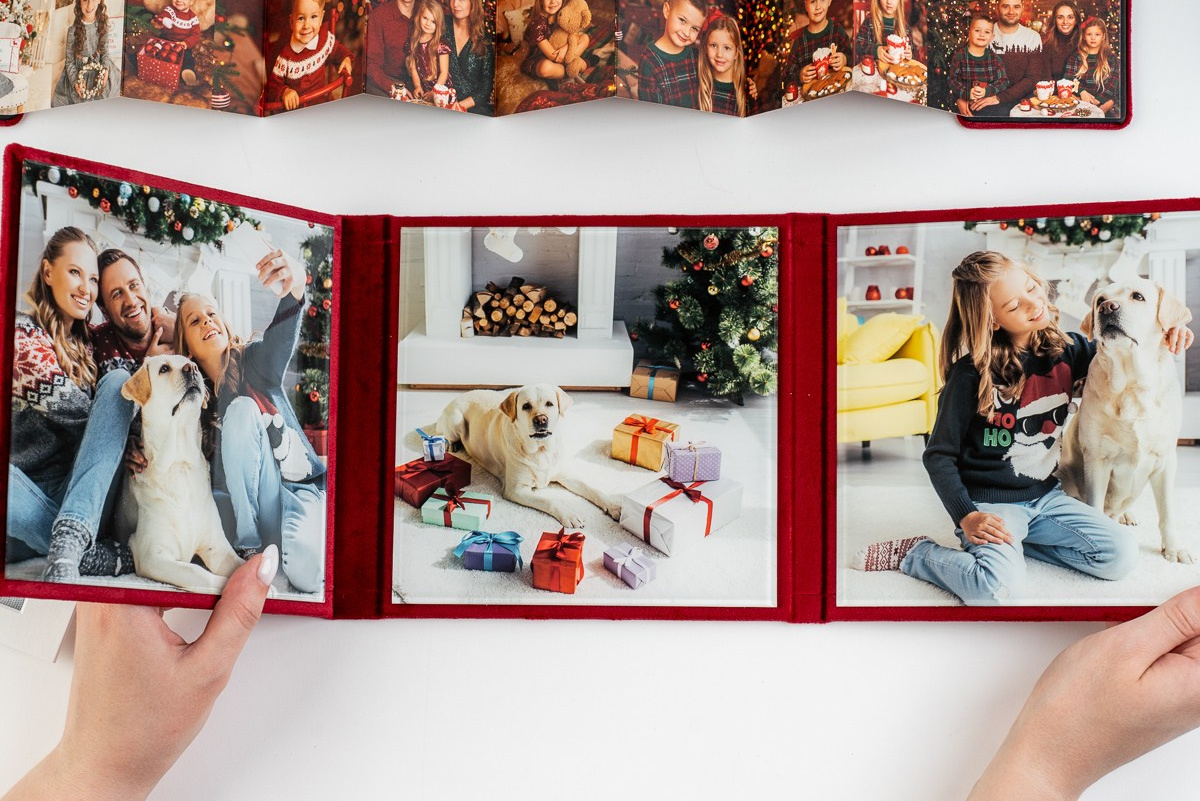 Productos navideños para la sesión de fotos en Foto Suárez Robain