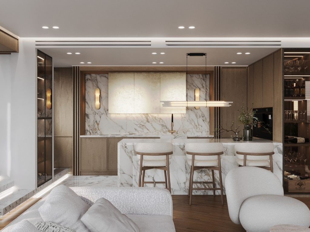 APARTMENT WITH A TERRACE IN MINSK. Interior Design & 3D Rendering | Alena Bulataya Design Buro
