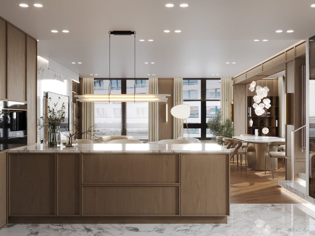 APARTMENT WITH A TERRACE IN MINSK. Interior Design & 3D Rendering | Alena Bulataya Design Buro
