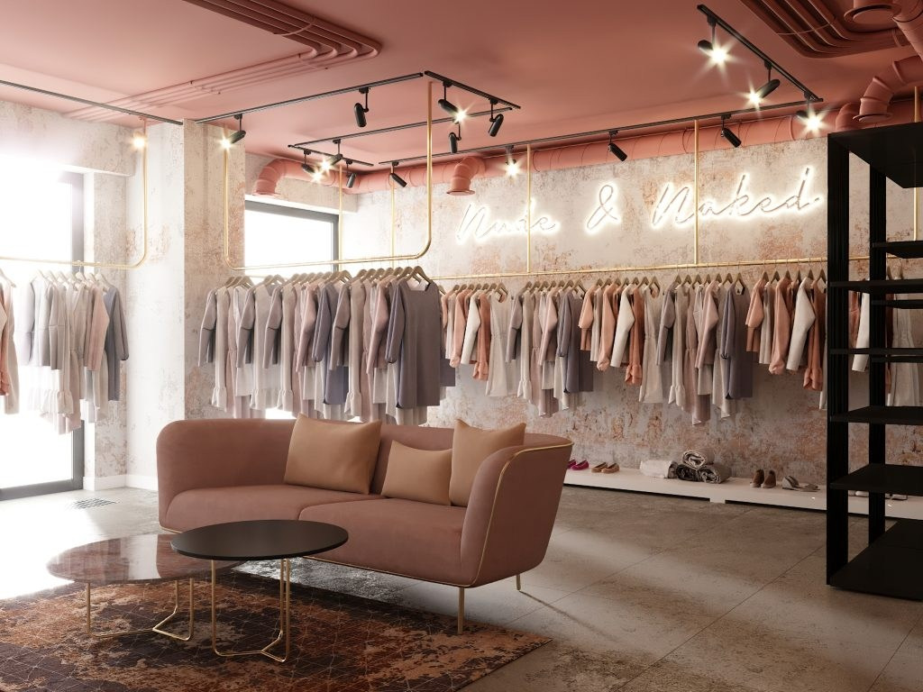 SPOT 2.55 / NUDE&NAKED. Interior Design & 3D Rendering | Alena Bulataya Design Buro