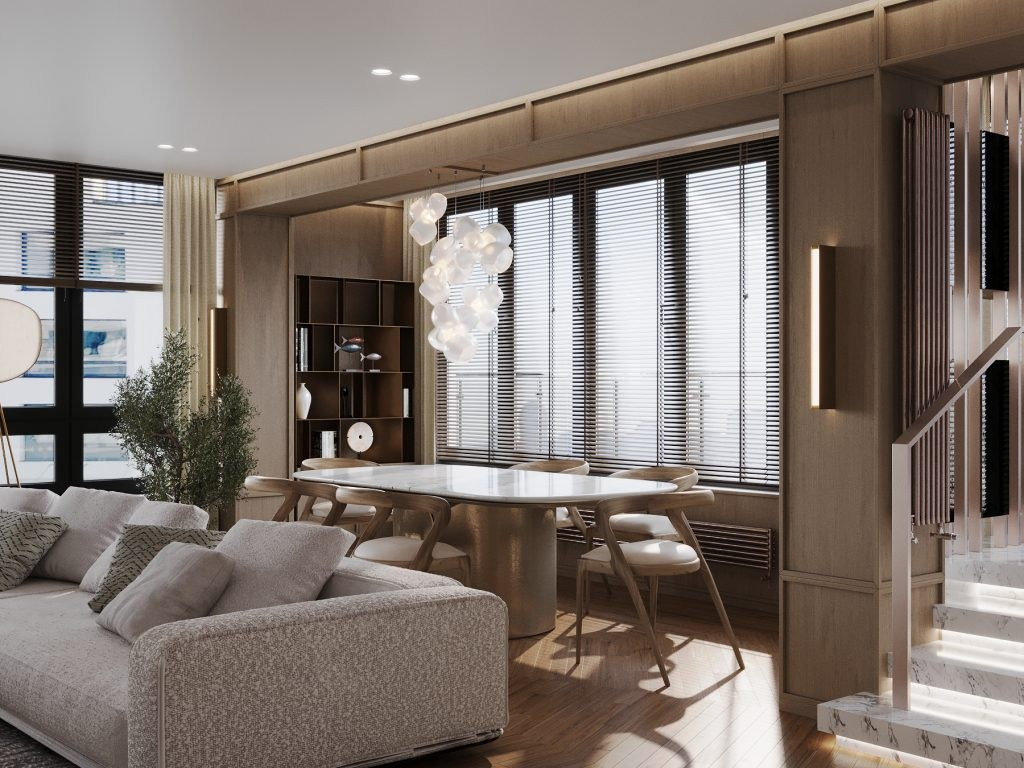 APARTMENT WITH A TERRACE IN MINSK. Interior Design & 3D Rendering | Alena Bulataya Design Buro