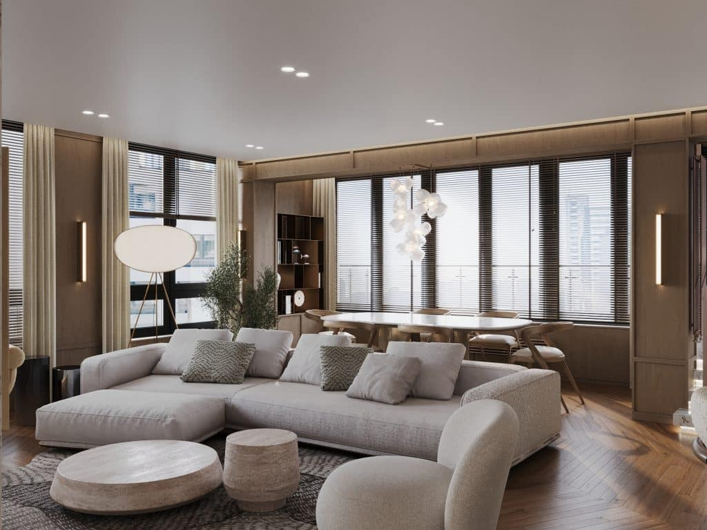 APARTMENT WITH A TERRACE IN MINSK. Interior Design & 3D Rendering | Alena Bulataya Design Buro